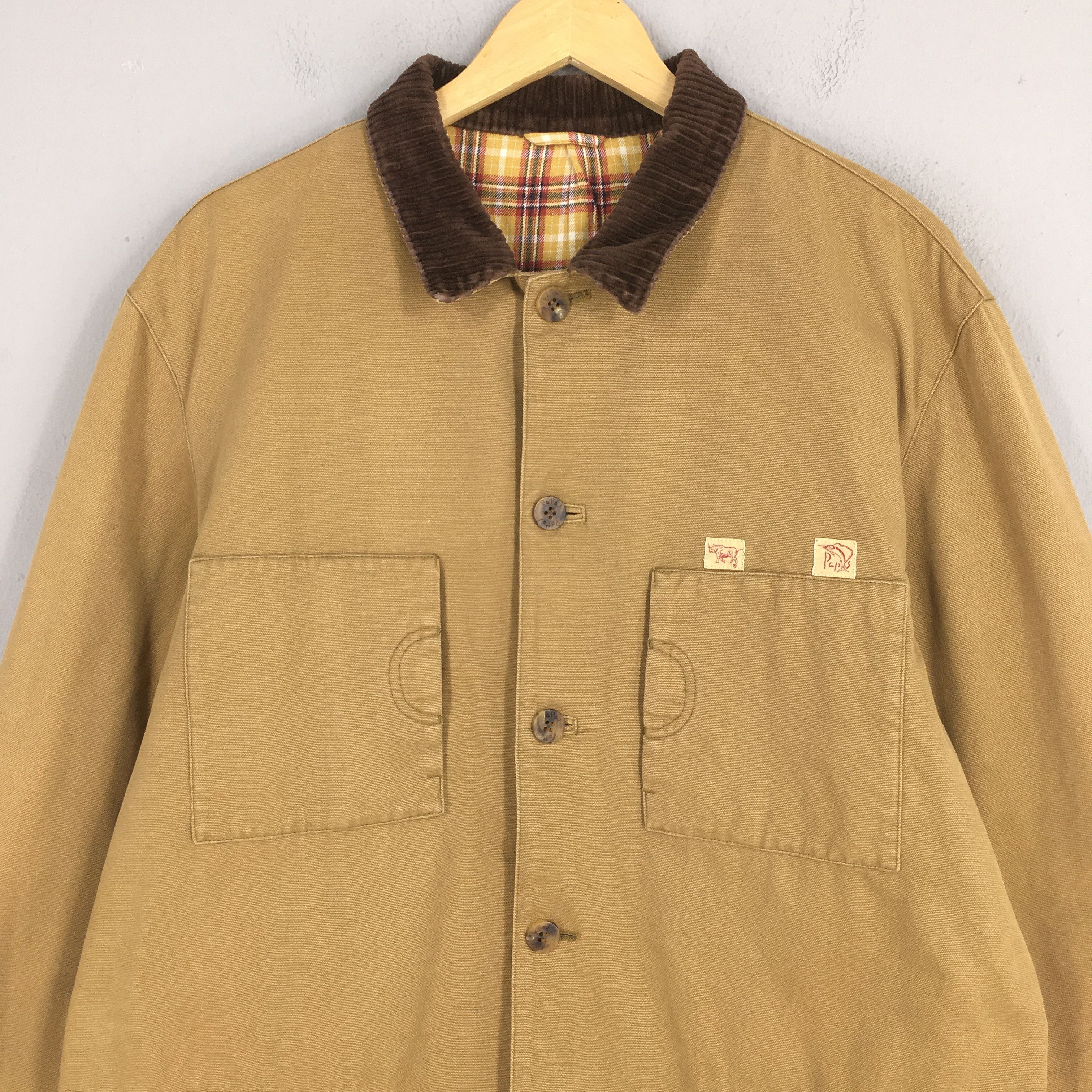 Vintage Vintage Papas Maniere De Heming Chore Workwear Denim Jacket Size US L / EU 52-54 / 3 - 2 Thumbnail