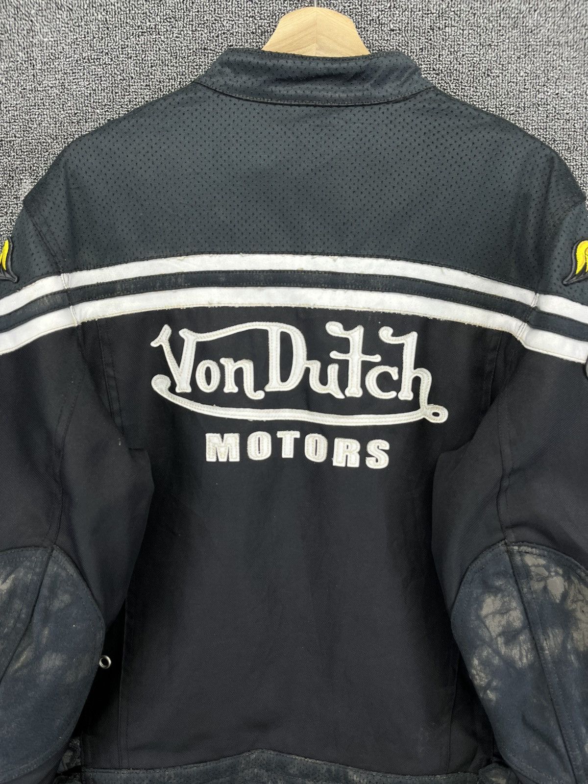 Von Dutch Vintage Von Dutch Trashed Rare Motor Racing Jacket Size US L / EU 52-54 / 3 - 11 Thumbnail