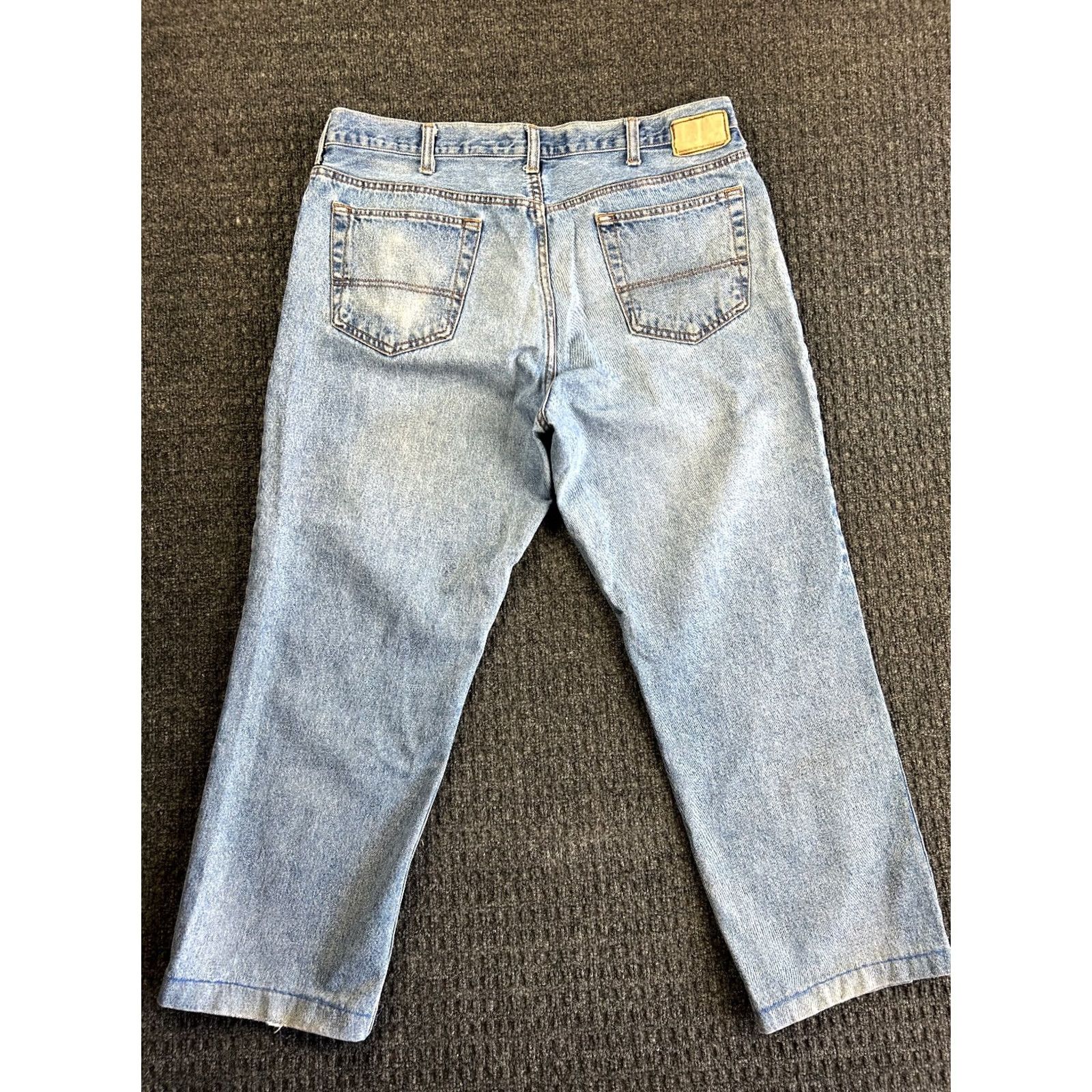 Vintage VINTAGE Urban Pipeline Jeans Wide-Leg 40 x 29 Mens Denim Blue Baggy Distressed 90s Band Grunge Retro USA Leather? Size US 40 / EU 56 - 3 Thumbnail