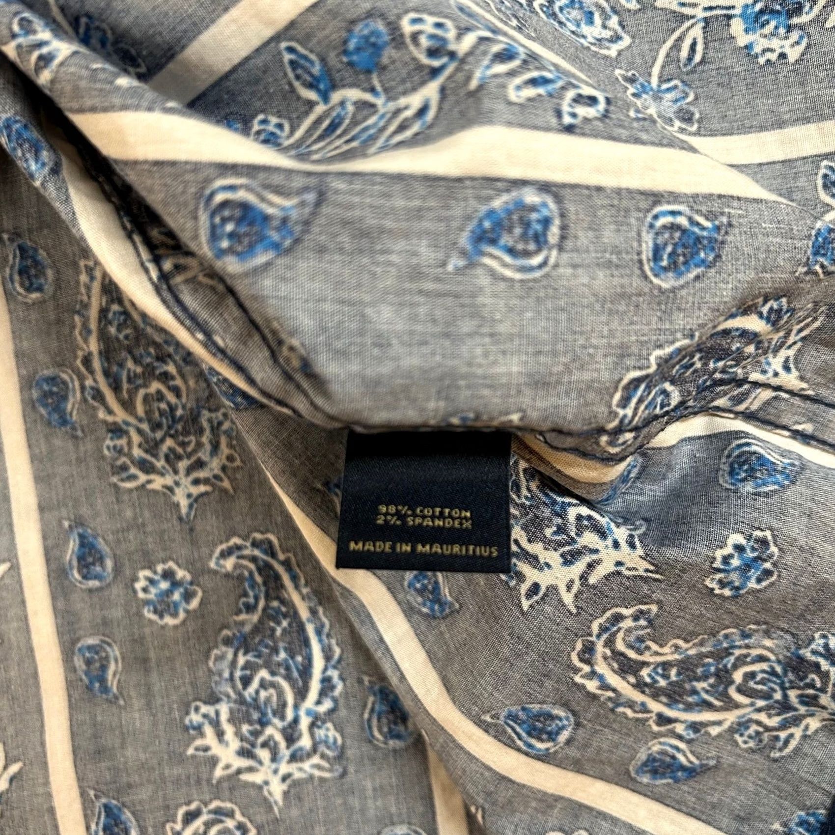 Cremieux Cremieux Premium Denim Shirt Floral Paisley Stretch Button-Up Blue Mens 3XB NWT Big & Tall Short Sleeve Button-Down Size US XXL / EU 58 / 5 - 6 Thumbnail