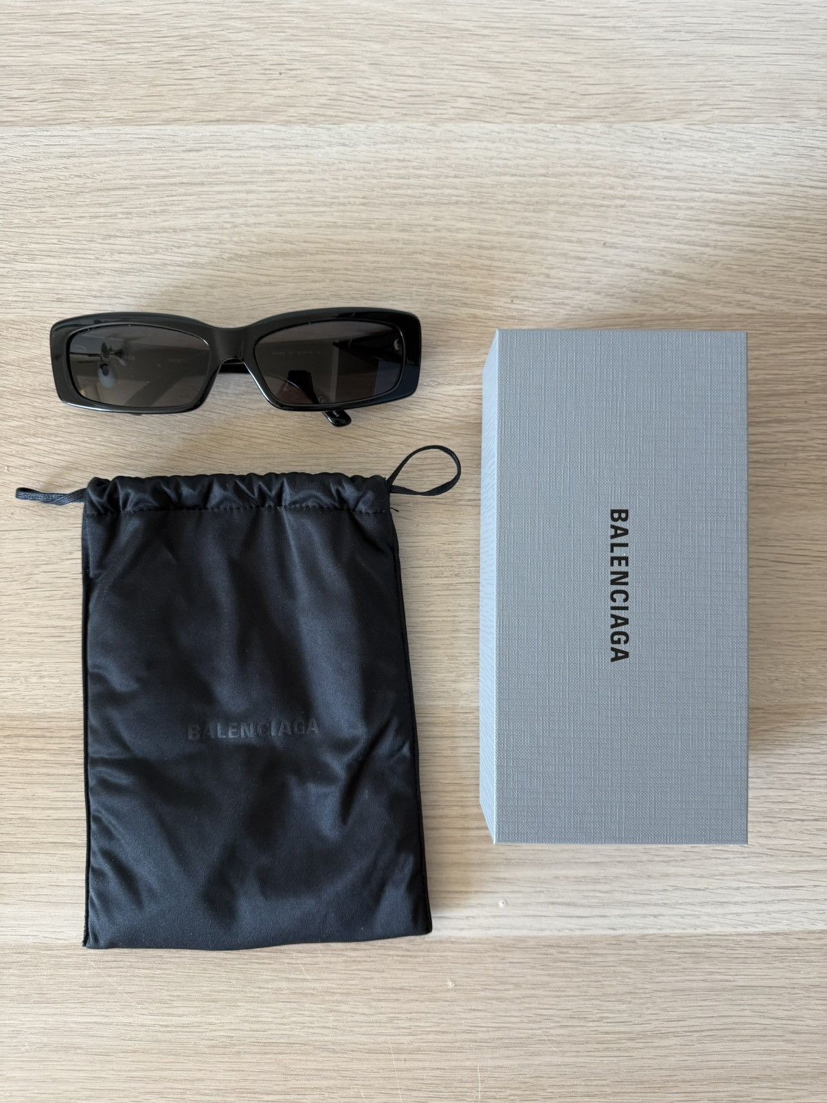 Balenciaga Balenciaga Oversized Rectangle Sunglasses Black Size ONE SIZE - 7 Thumbnail