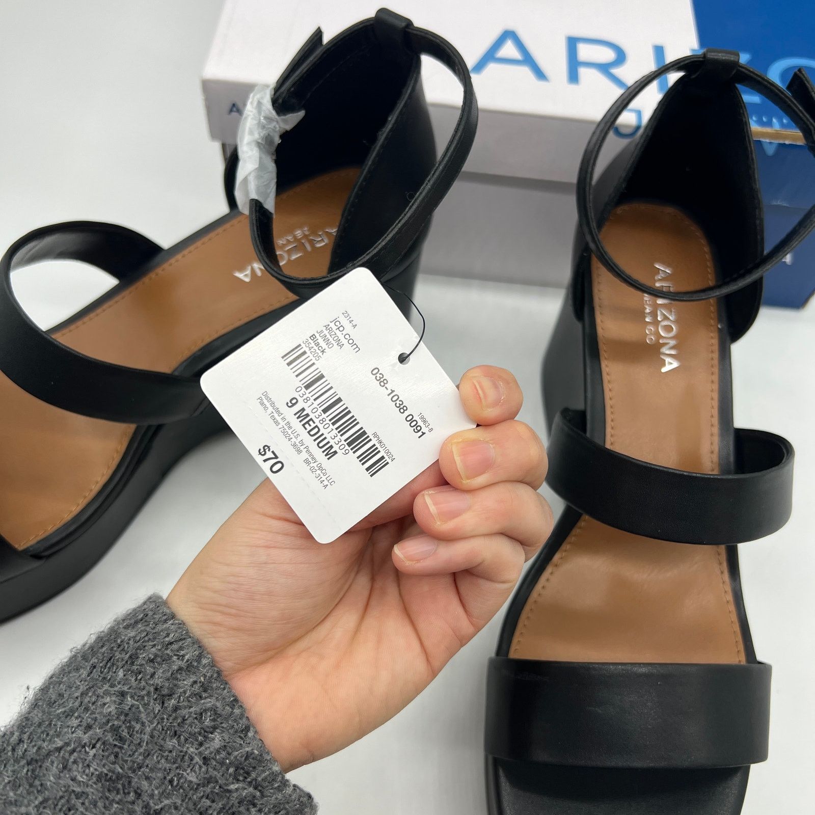 Other Arizona Jean Co Womens Junno Heeled Sandals Black Size 9M Size US 9 / IT 39 - 5 Thumbnail