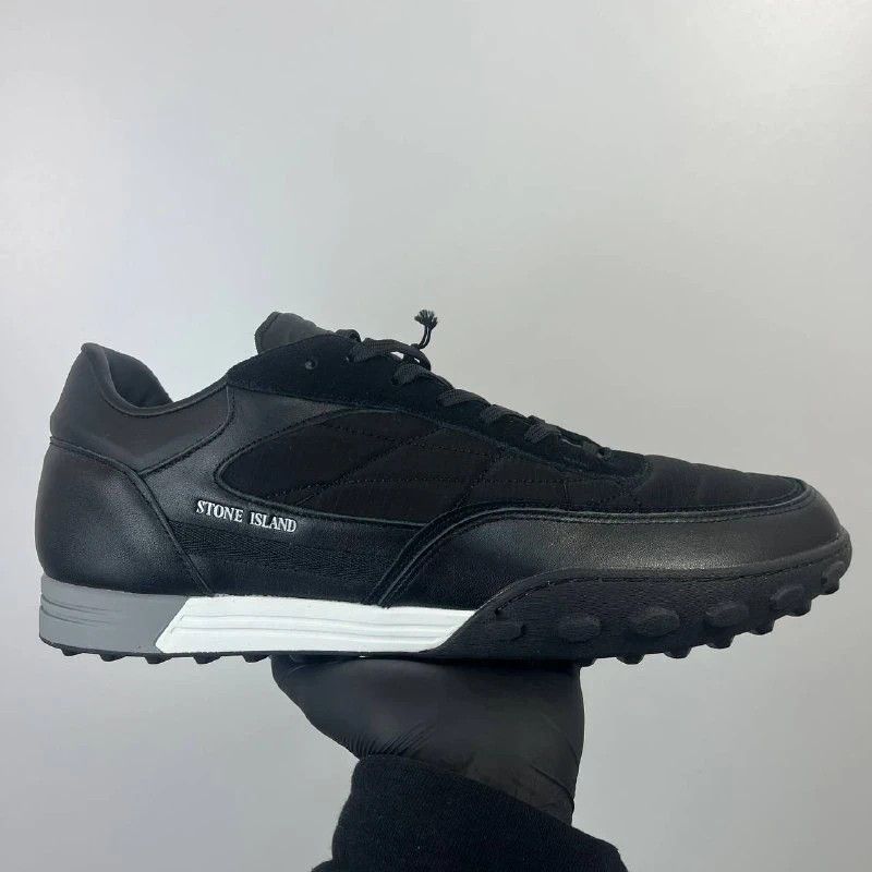 Stone Island Stone Island Sneakers Black Leather Shoes Size 46 Size US 13 / EU 46 - 2 Thumbnail