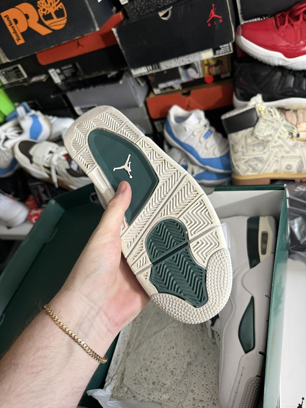 Jordan Brand Jordan retro 4 oxidized green sz 9.5 Size US 9.5 / EU 42-43 - 5 Thumbnail