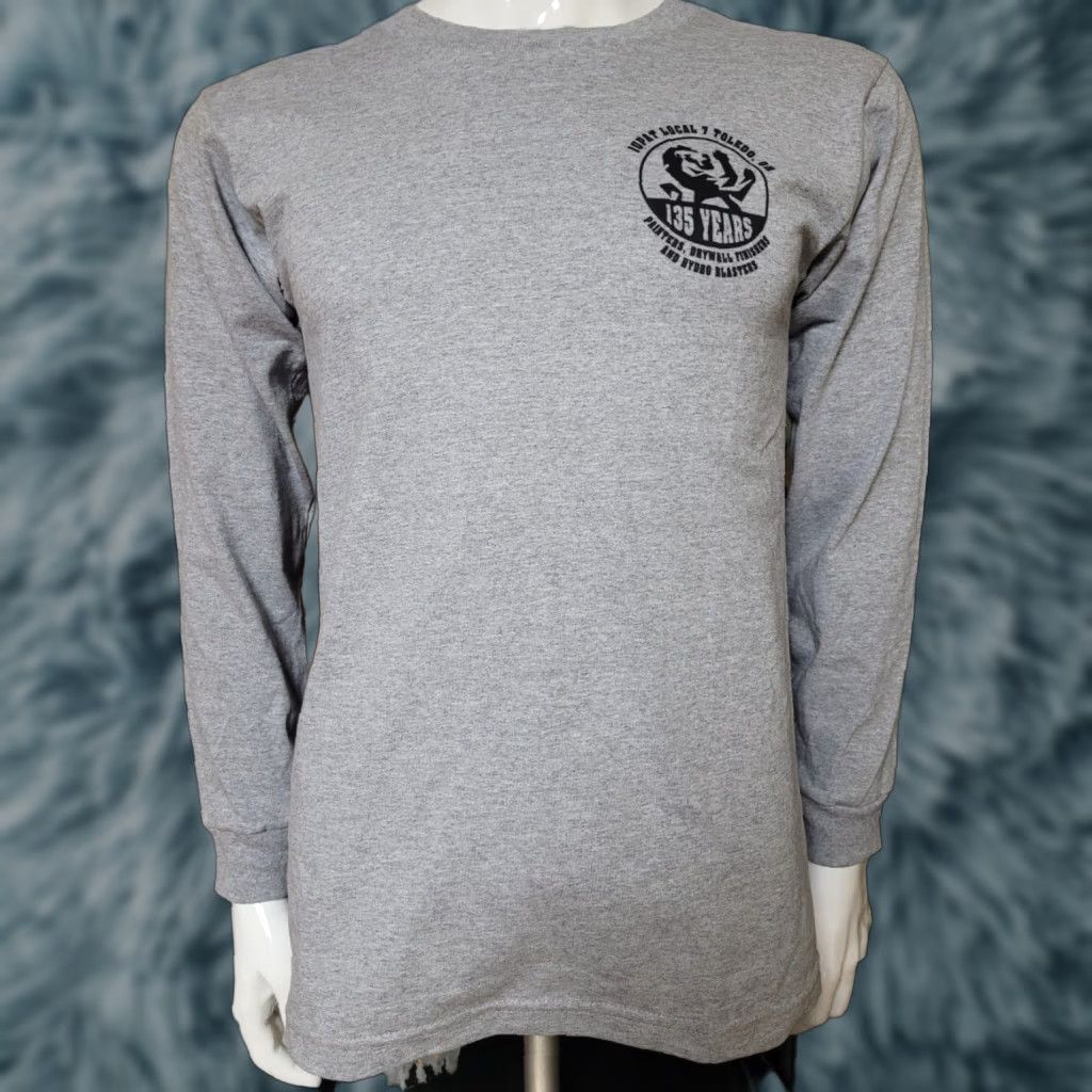 Vintage IUPAT Local 7 Long Sleeve T Shirt Bayside Gray Cotton Blend Skull Union Graphic Tee Men S Short description? Size US S / EU 44-46 / 1 - 1 Thumbnail