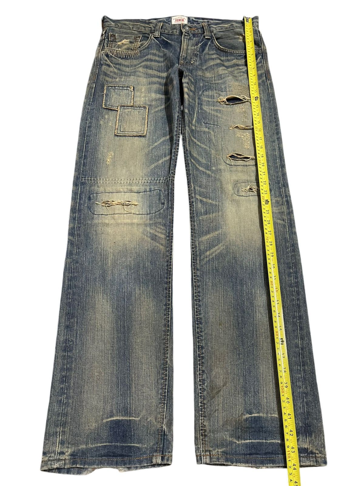 Edwin Edwin XV Exclusive Vintage Faded Wash Distressed Baggy Jeans Size US 34 / EU 50 - 13 Thumbnail