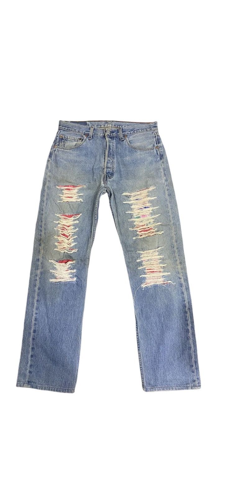 Levi's Vintage Levis 501 Distressed Customade Denim Jeans Size US 32 / EU 48 - 1 Thumbnail