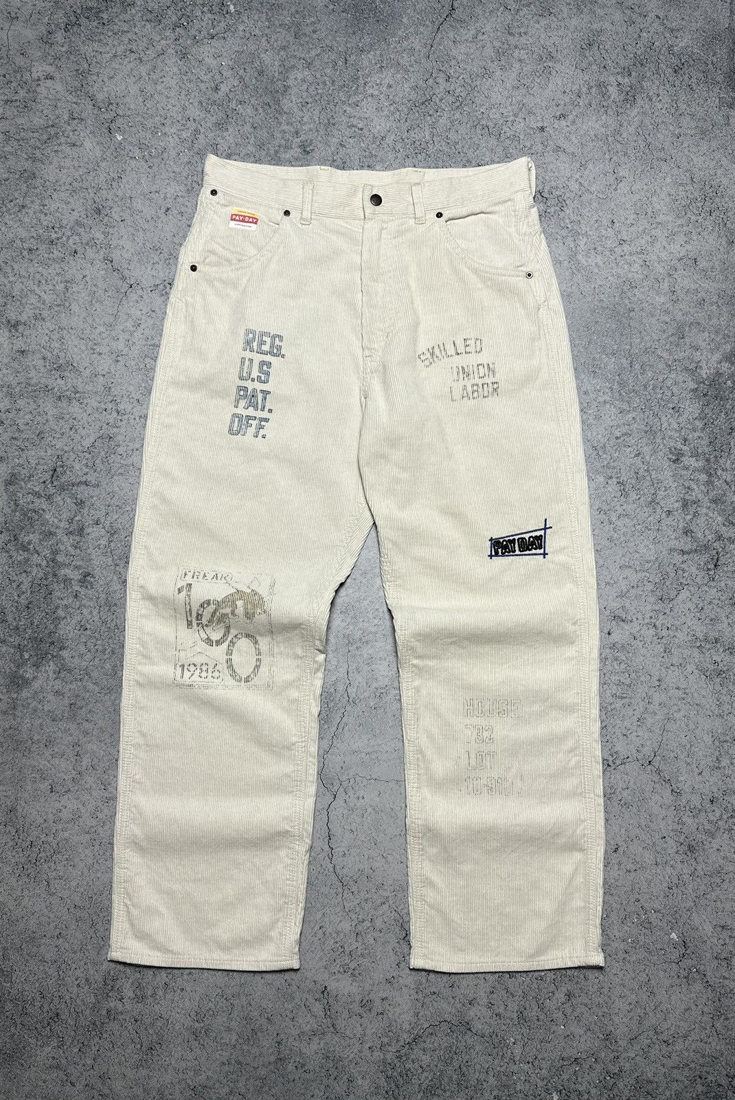 Other Pay Day Mulberry Printed Corduroy Workwear Pants Size US 33 - 1 Thumbnail