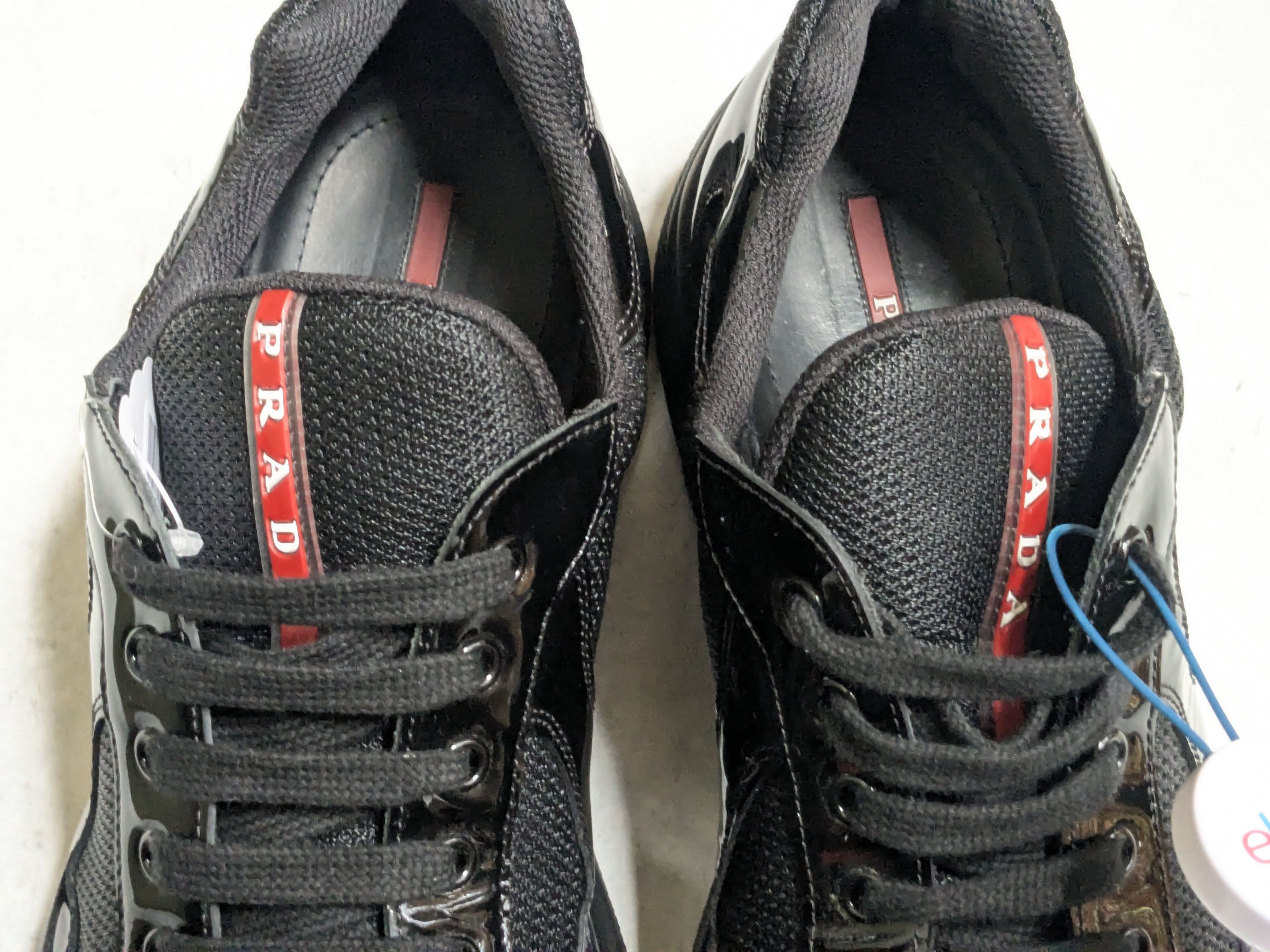Prada Prada America's Cup Sneakers Black Patent Leather 11 Low Top Size US 11 / EU 44 - 7 Thumbnail