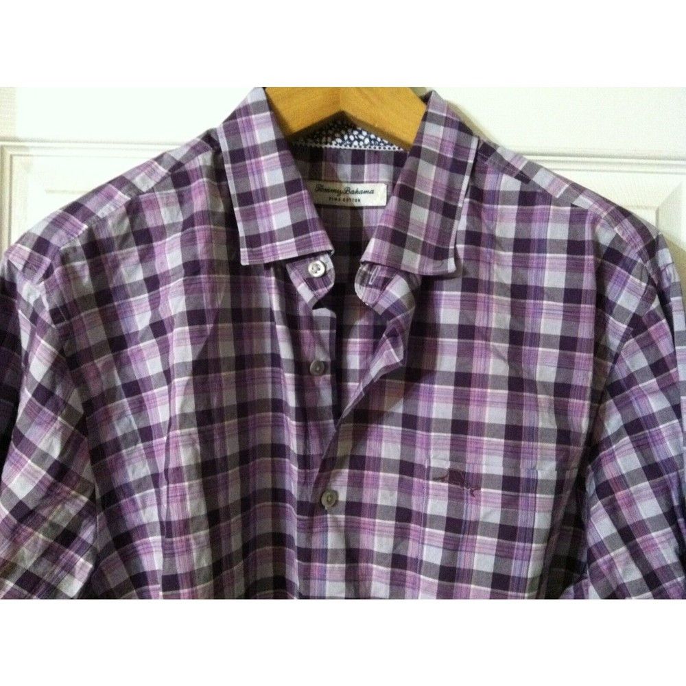 Tommy Bahama TOMMY BAHAMA MENS PURPLE 100%PIMA COTTON CASUAL SHIRT L Size US L / EU 52-54 / 3 - 1 Thumbnail