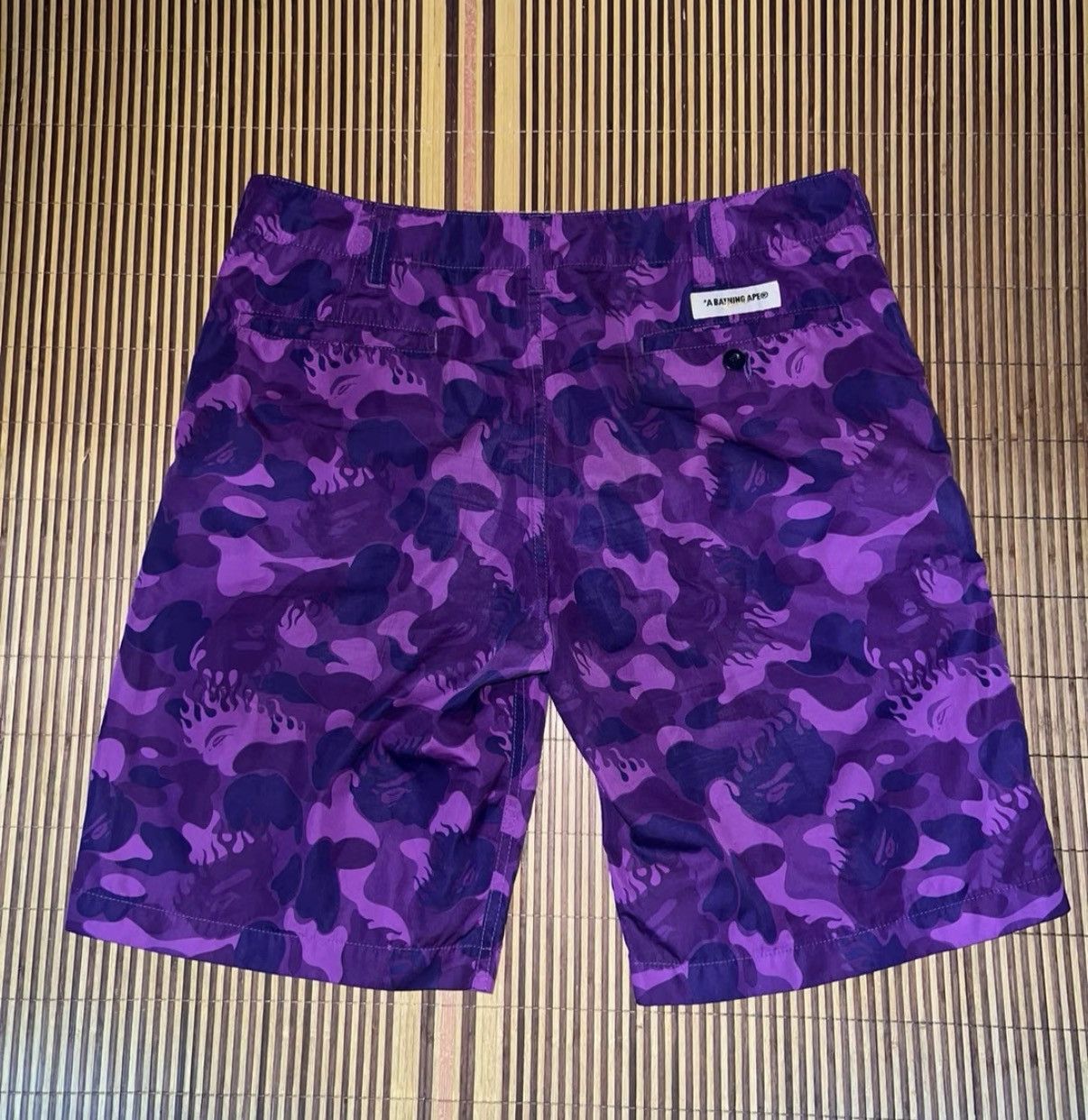 Bape BAPE OG Nigo Era, Purple Flame Ape Head Shorts Size US 34 / EU 50 - 8 Thumbnail