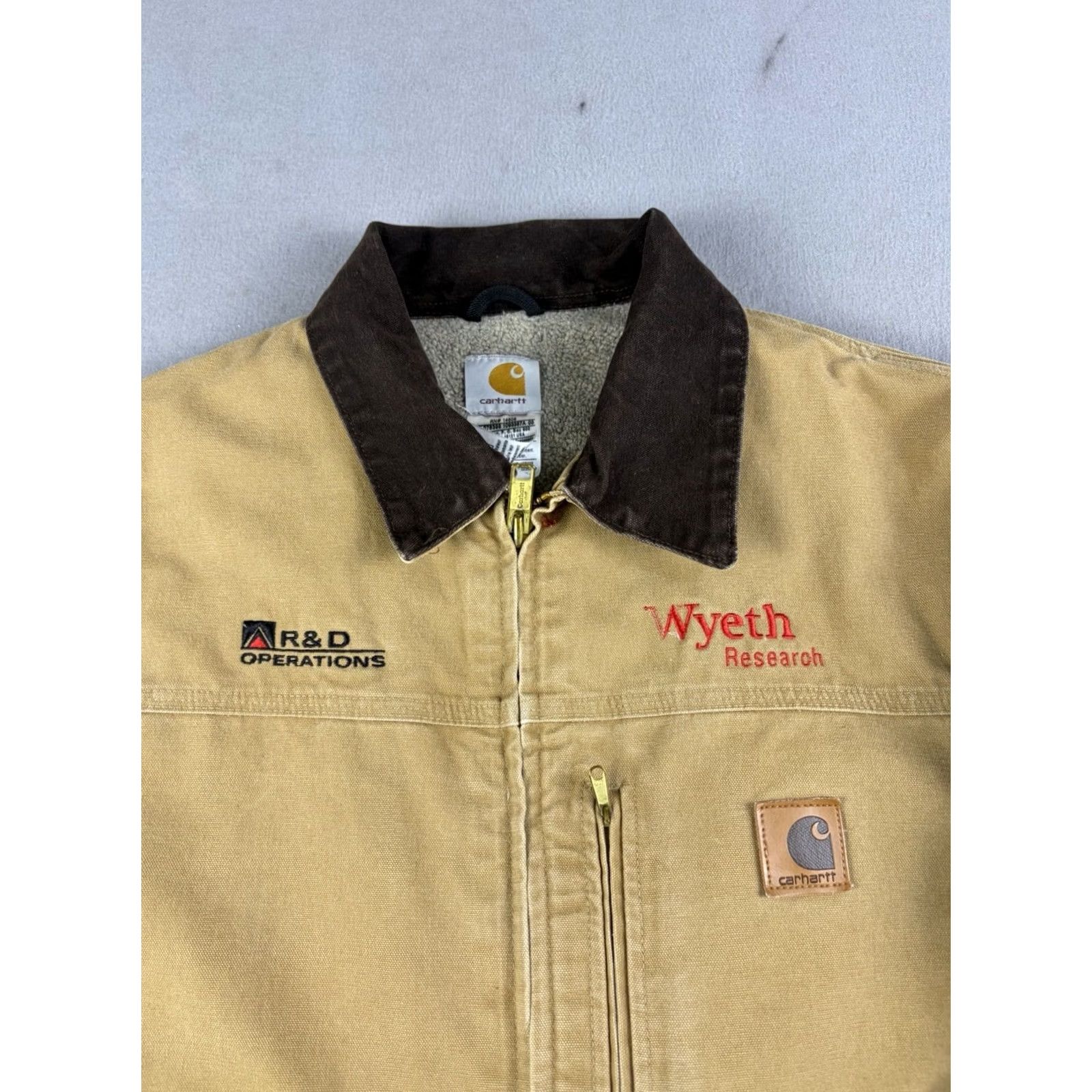Carhartt Carhartt Jacket Mens XL Sandstone Ridge Canvas Bomber Zip Sherpa Lined Brown C61 CML Size US XL / EU 56 / 4 - 2 Thumbnail
