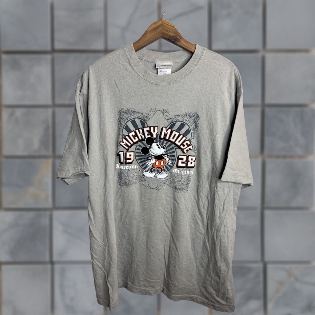 Disney Walt Disney World Mickey Mouse Shirt Mens XL 1928 American Original Graphic Tee Gray Size US XL / EU 56 / 4 - 1 Thumbnail