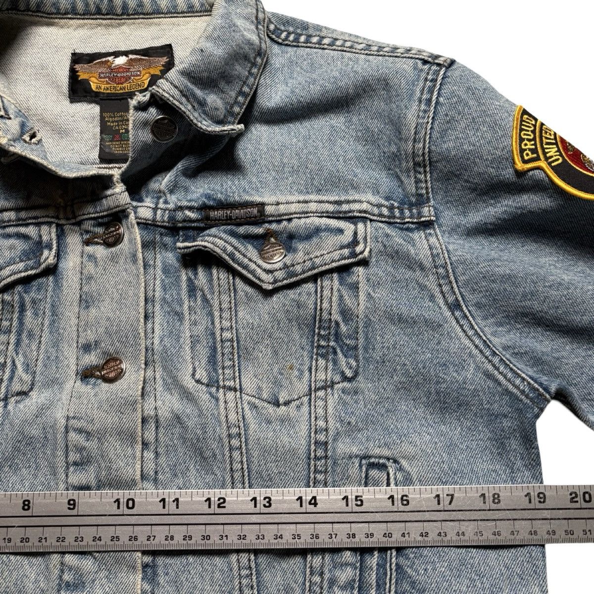 Harley Davidson Vintage Harley Davidson Light Wash Jean Jacket Women's M Size M / US 6-8 / IT 42-44 - 5 Thumbnail
