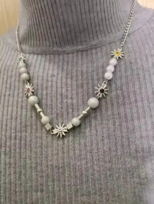 Jewelry × Vintage Sun Flower Streetwear Necklace Chain Size ONE SIZE - 3 Thumbnail
