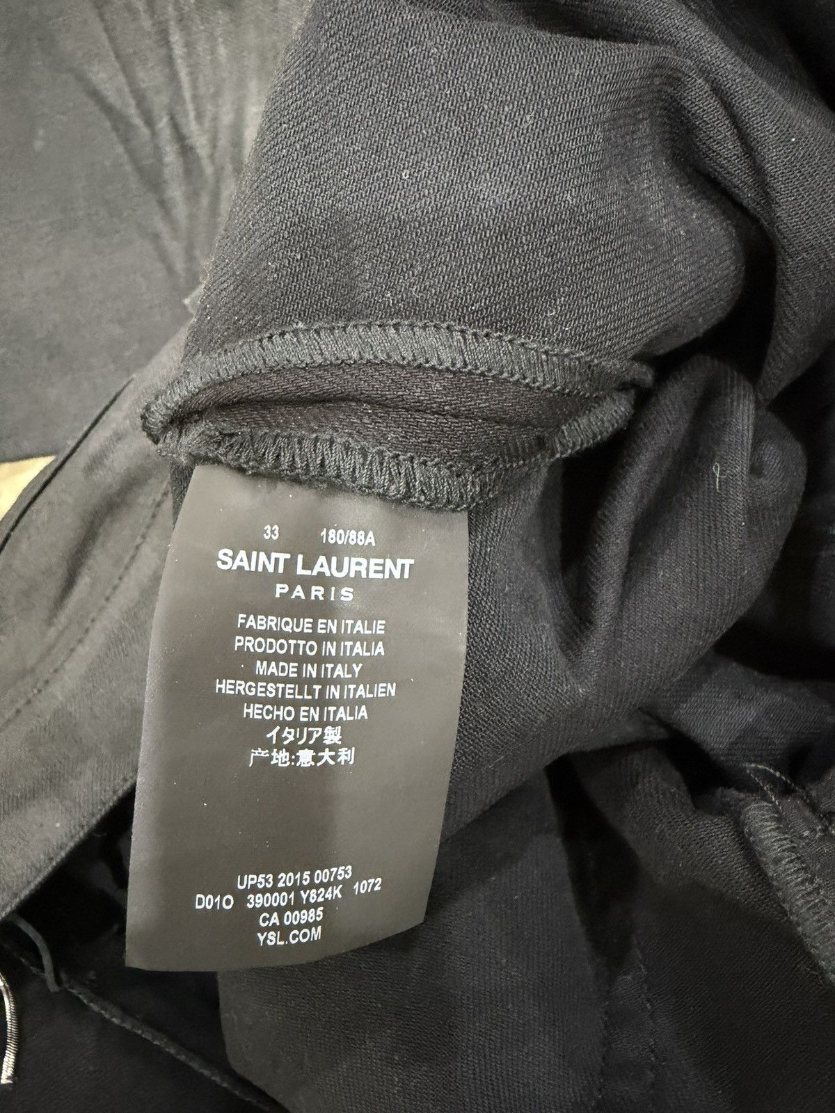 Saint Laurent Paris Saint Laurent Black Skinny Coated Denim Jeans size 33 Size US 33 - 7 Thumbnail