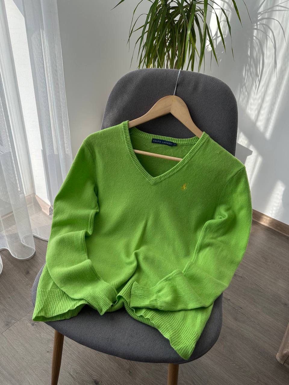 Polo Ralph Lauren × Vintage Vintage Polo Ralph Lauren Cashmere Green Sweater Size S / US 4 / IT 40 - 6 Thumbnail