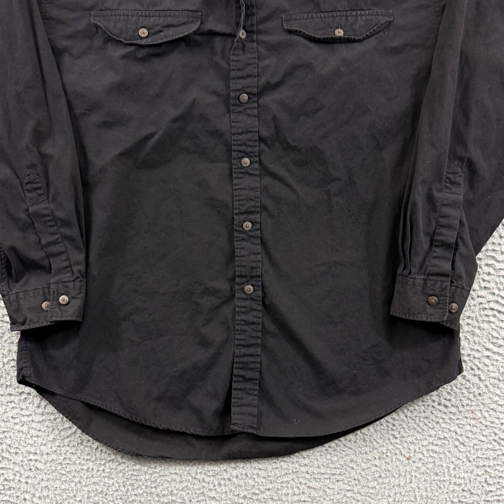 Gap VINTAGE Gap Shirt Mens L Black 90s Long Sleeve Button Up Casual Preppy Boho Shirt Size US L / EU 52-54 / 3 - 2 Thumbnail