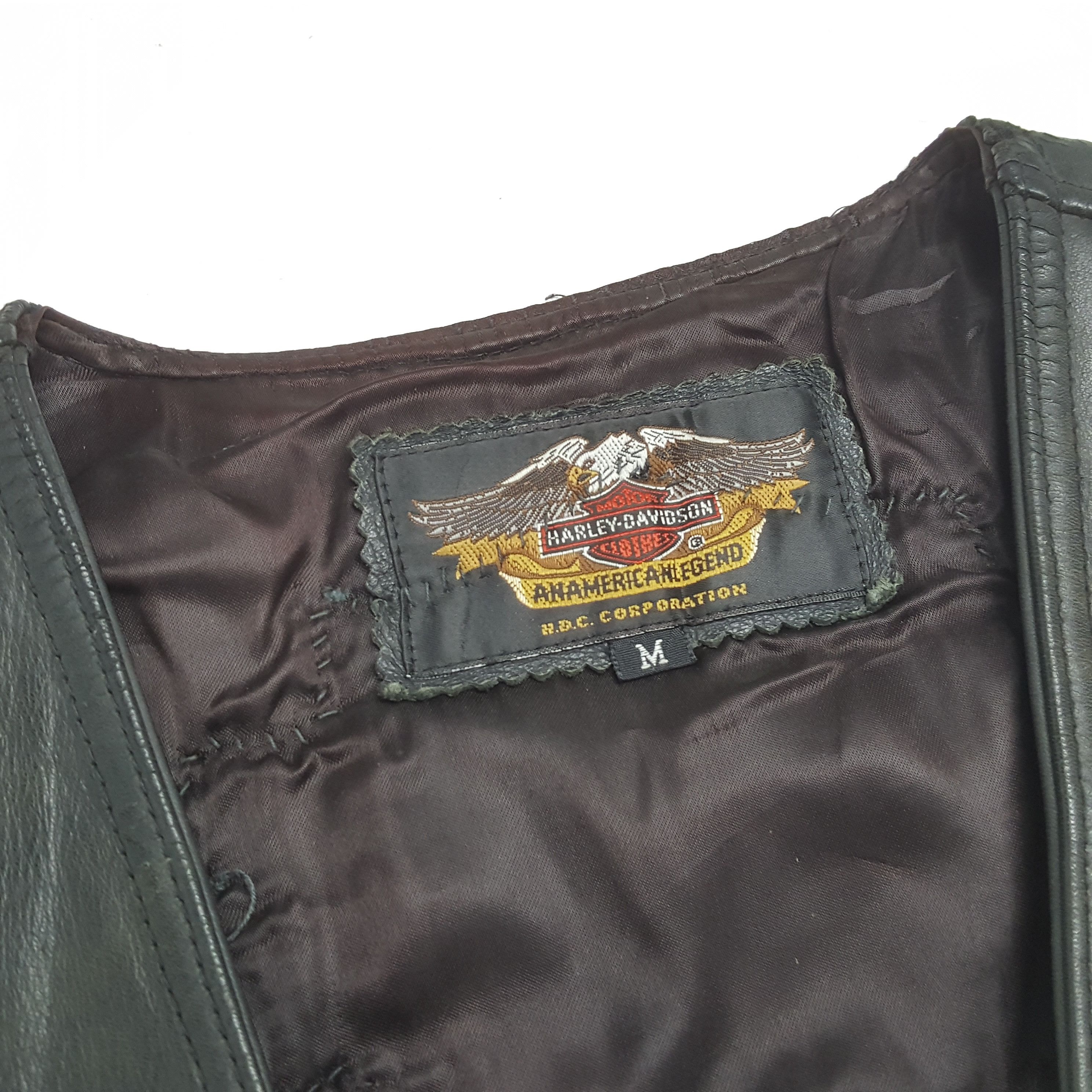 Harley Davidson × Vintage HARLEY DAVIDSON Logo Design Motorcycle Leather Jacket Size US S / EU 44-46 / 1 - 9 Thumbnail