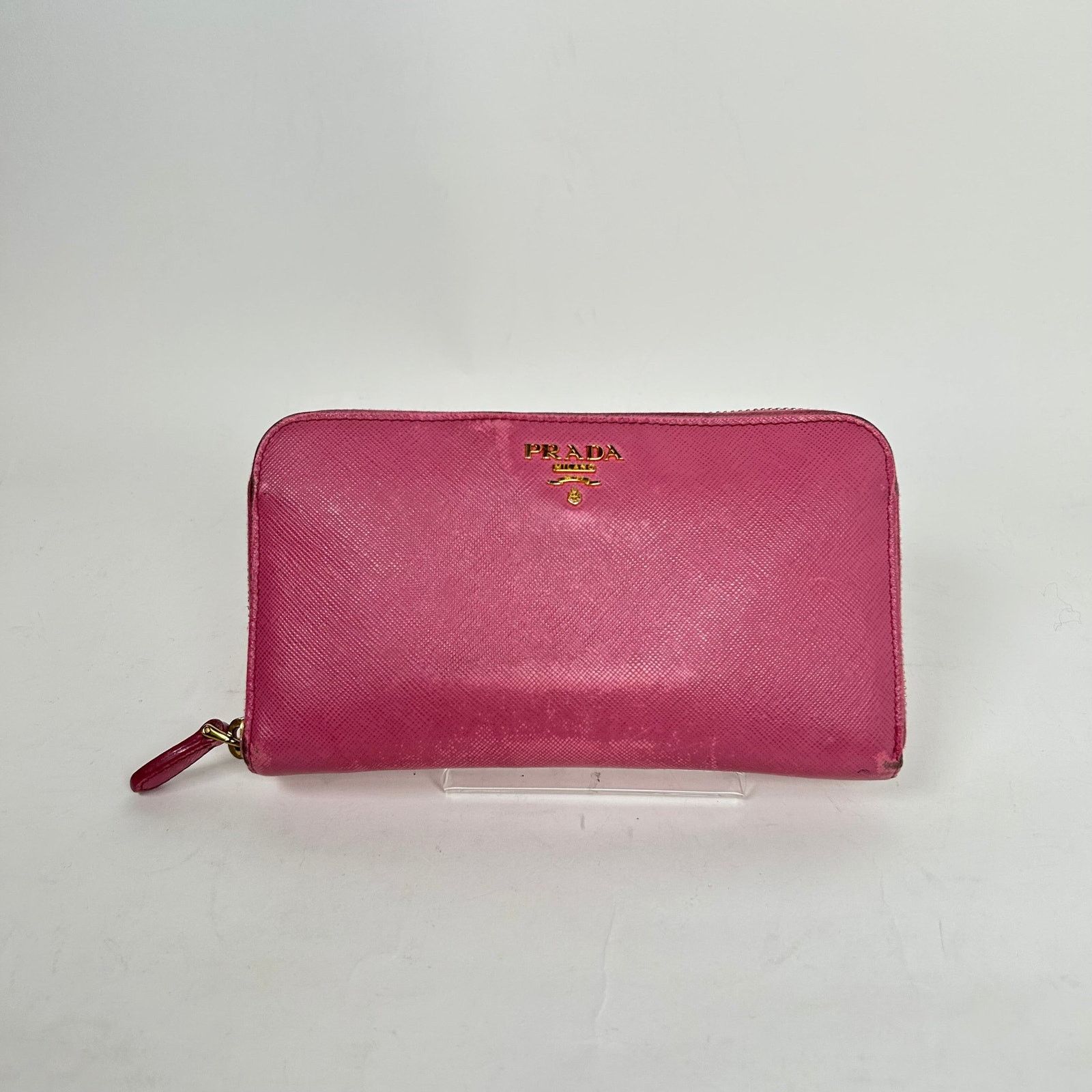 Prada Prada Pink Saffiano Zip-Around Wallet Size ONE SIZE - 1 Thumbnail