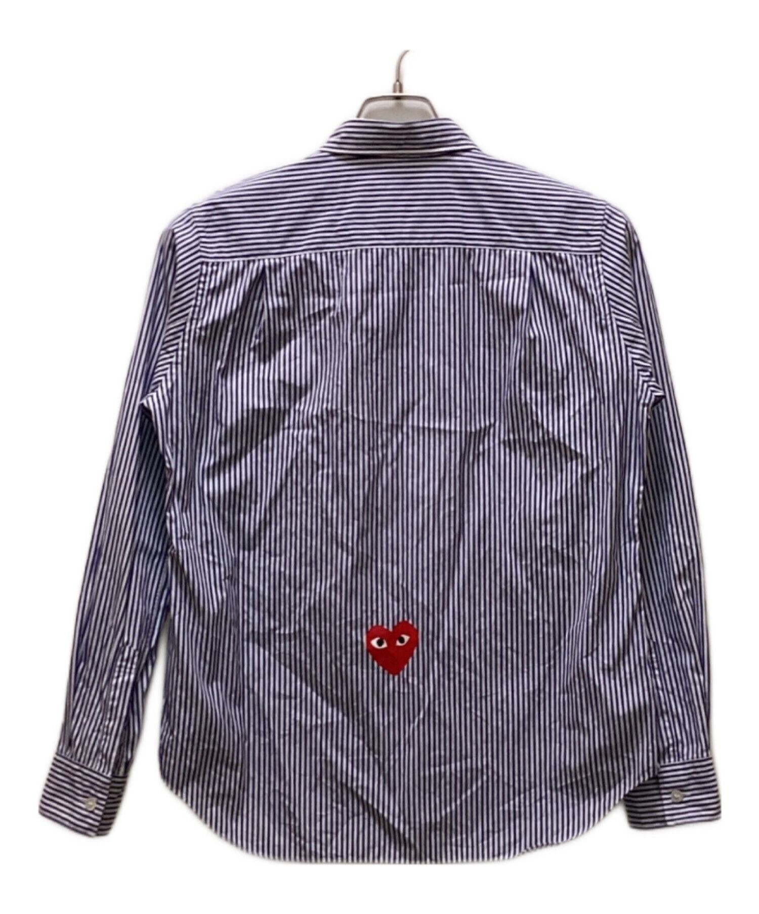 Comme des Garcons PLAY PLAY COMME des GARÇONS × CDG Heart Patch Striped Shirt L Size US L / EU 52-54 / 3 - 2 Thumbnail