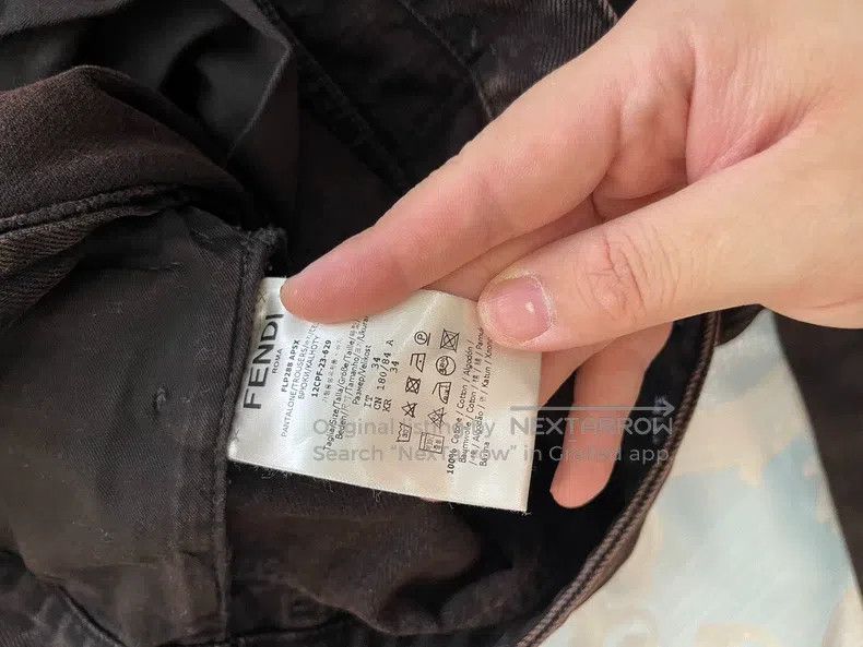 Fendi Fendi Dark Brown Jeans with Metal Logo on Front Pockets Size US 34 / EU 50 - 6 Thumbnail