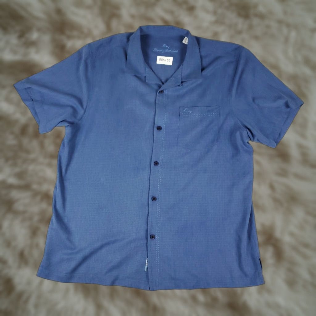 Tommy Bahama Tommy Bahama Shirt Mens XL Blue Silk Hawaiian Button Up Short Sleeve Size US XL / EU 56 / 4 - 1 Thumbnail