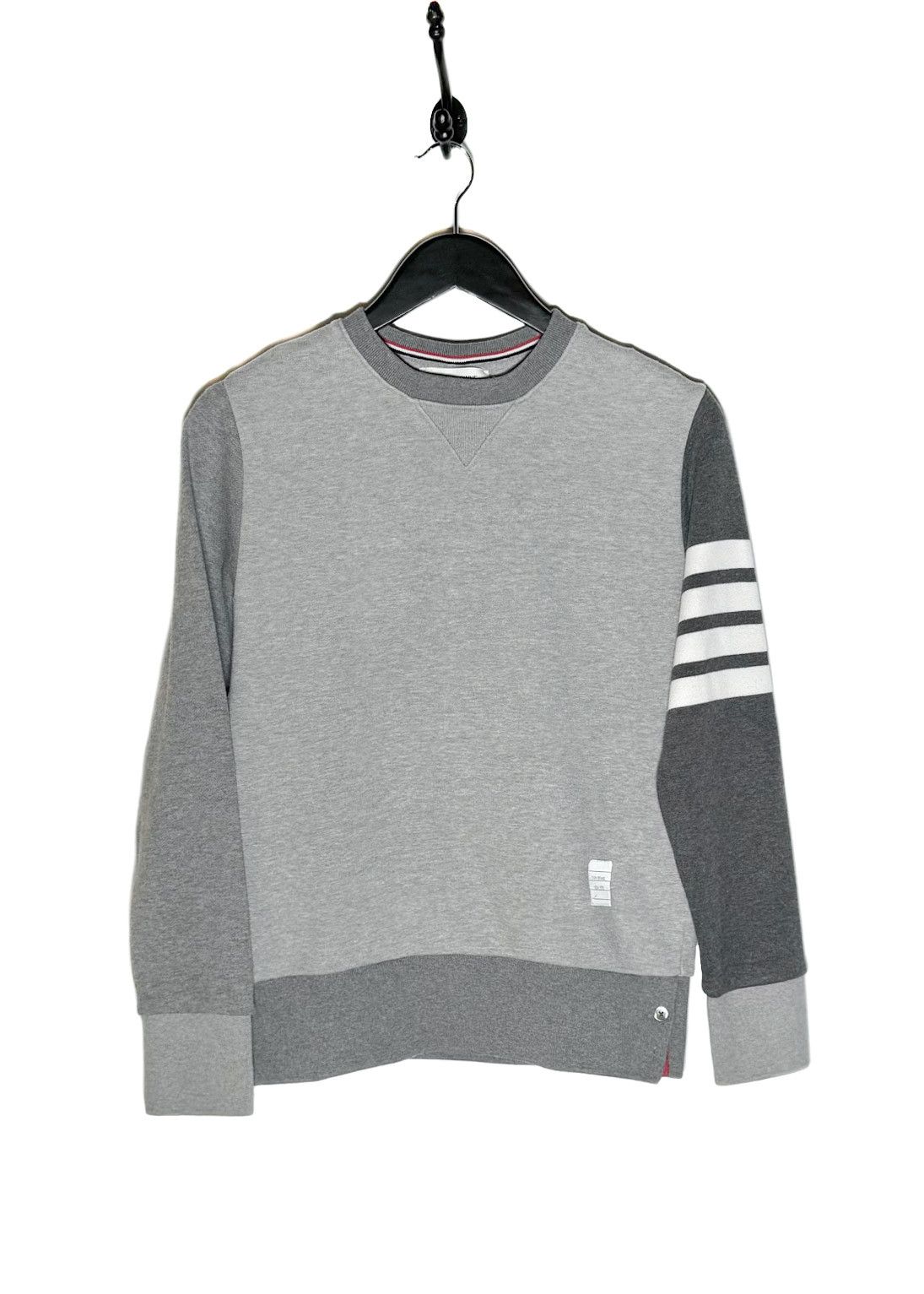 Thom Browne Thom Browne Grey Colourblock 4-bar Sweatshirt Size XS / US 0-2 / IT 36-38 - 1 Thumbnail