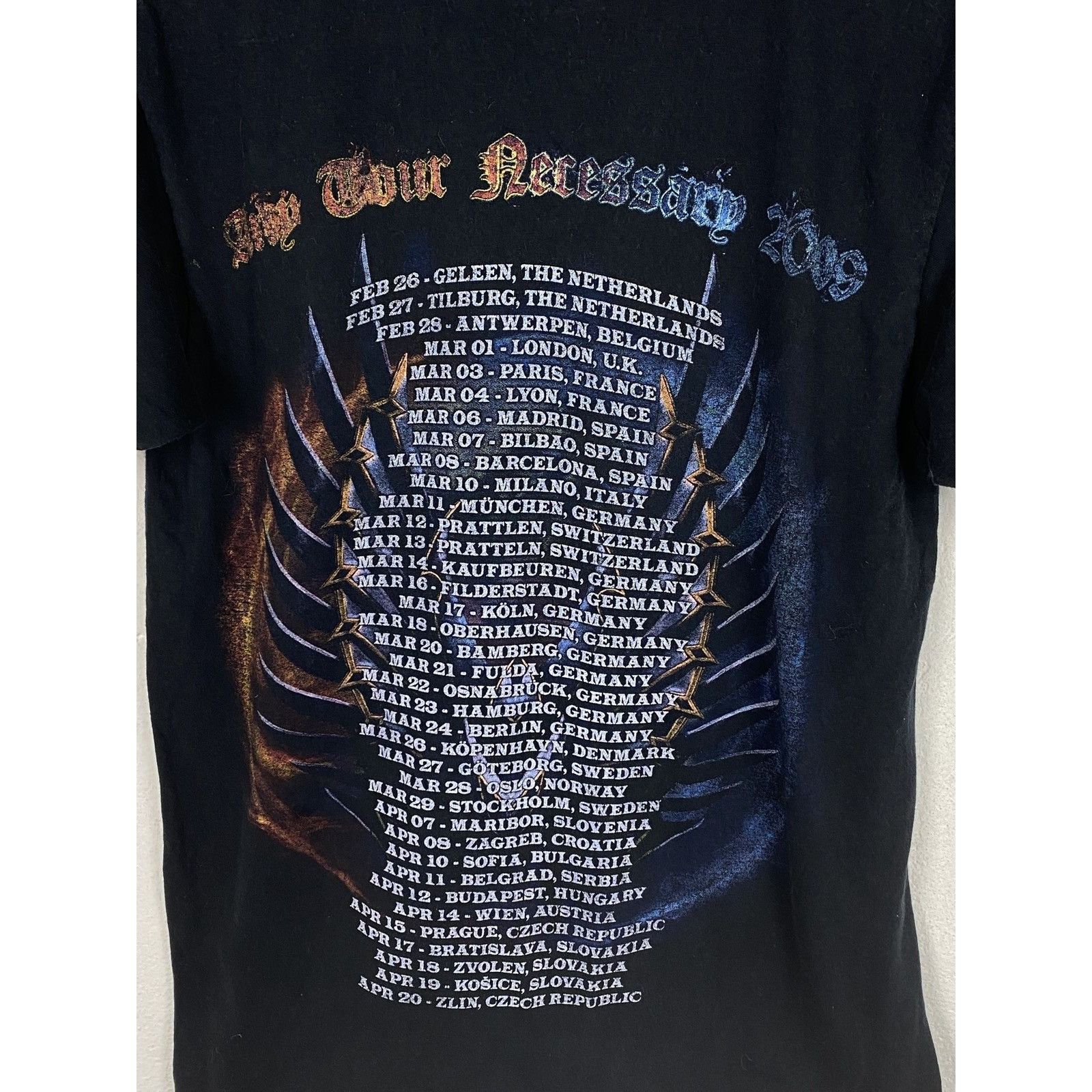 Band Tees 00s Vintage Hammerfall 2009 Tour T-Shirt In Black Size US S / EU 44-46 / 1 - 5 Thumbnail