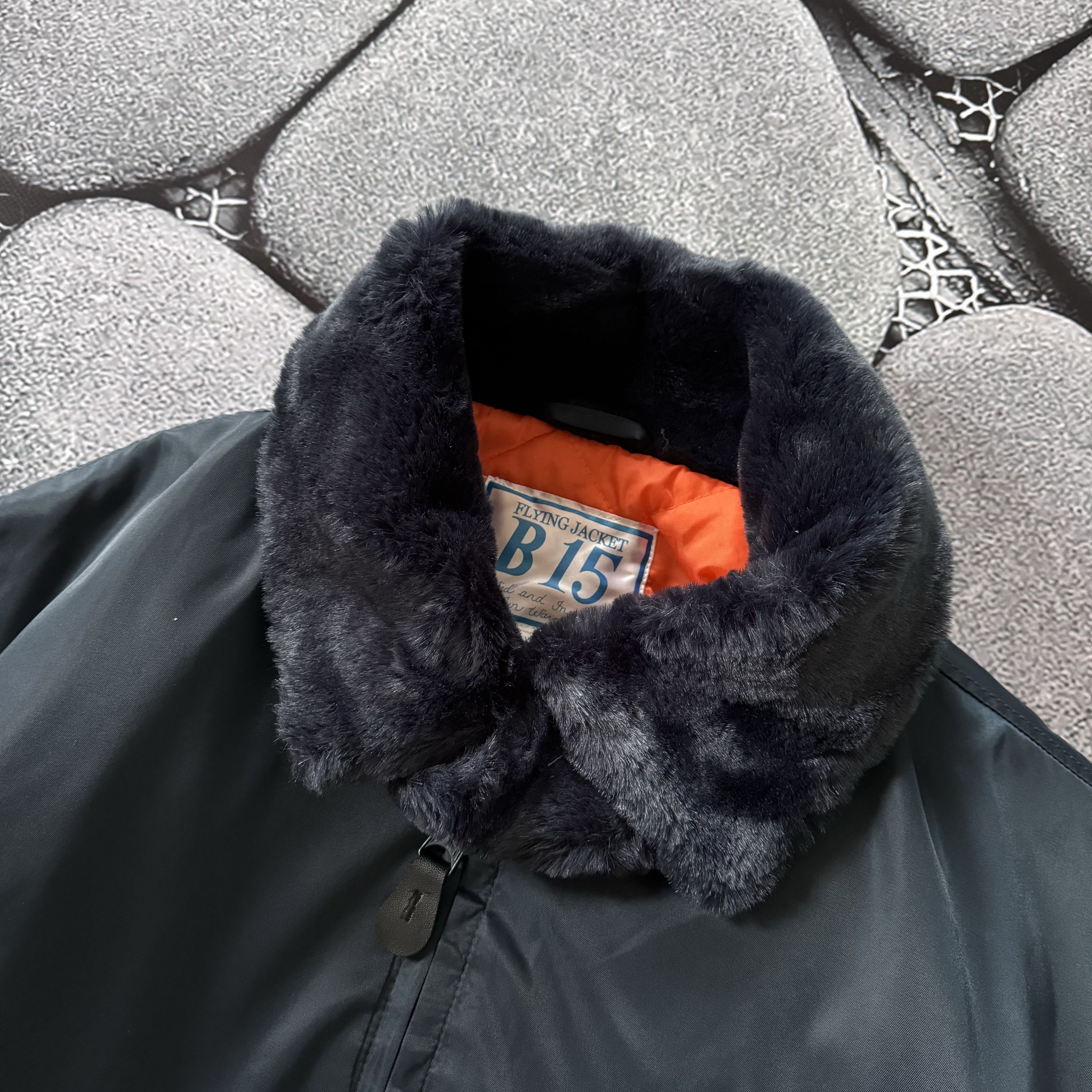 Vintage MA 1 FLYING BOMBER JACKET USA FUR FAUX OVERSIZED Size US XL / EU 56 / 4 - 4 Thumbnail