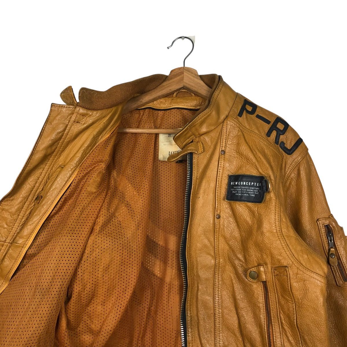 Kadoya 🔥VINTAGE LEATHER JACKET NEW CONCEPTOR KADOYA RACING MOTOR Size US L / EU 52-54 / 3 - 14 Thumbnail