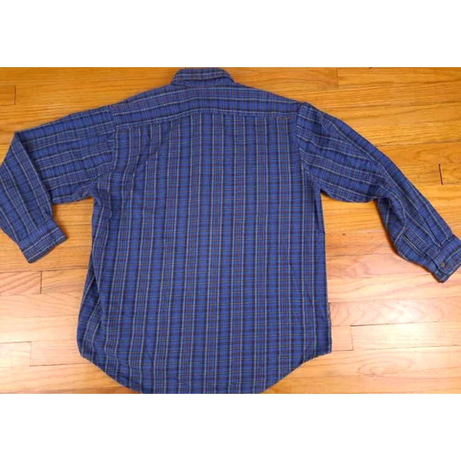 Lord & Taylor VINTAGE Lord&Taylor Blue Plaid Cotton Flannel Shirt L Men Button-Up Button-Down Collar Size US L / EU 52-54 / 3 - 4 Thumbnail