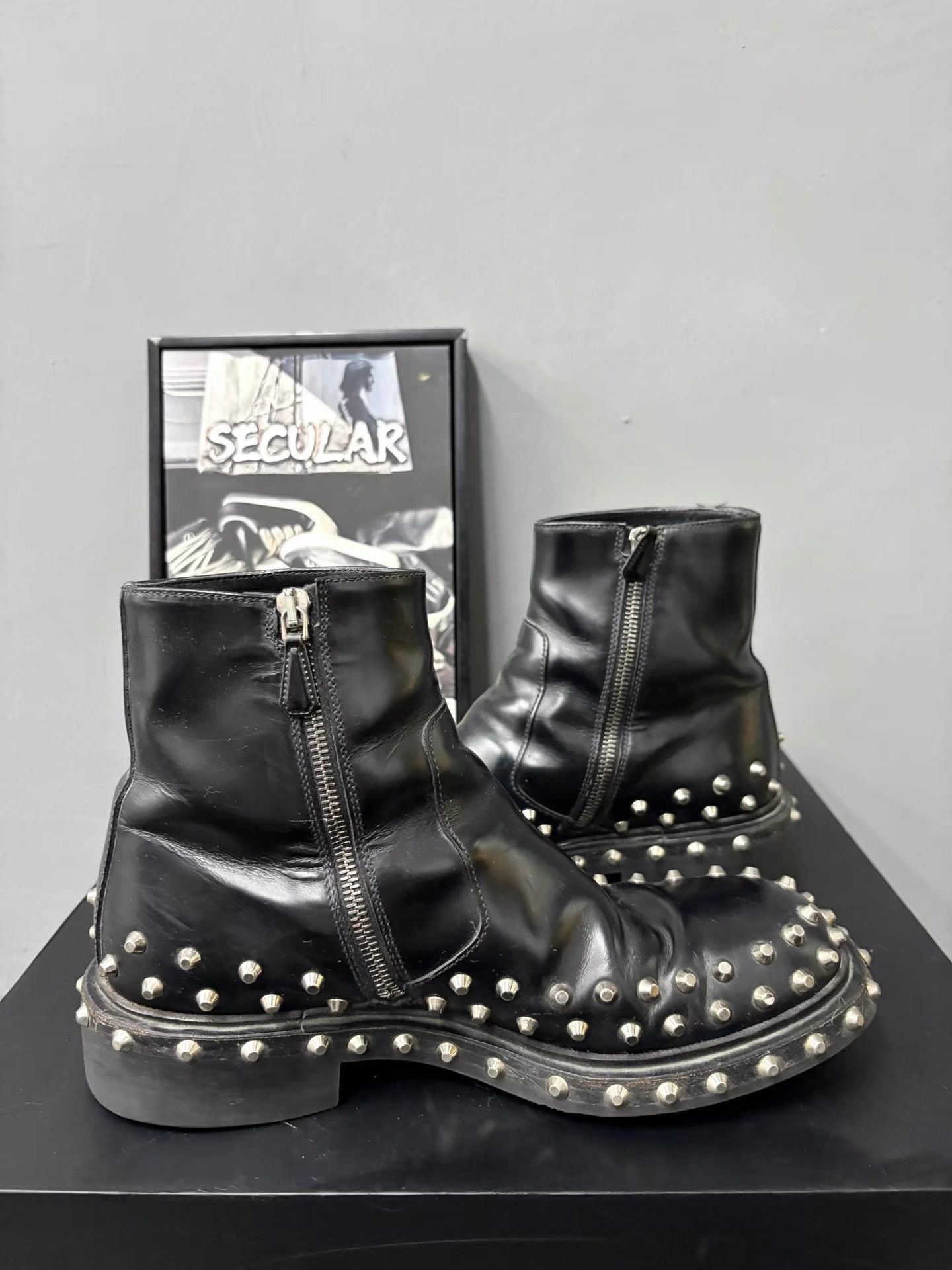 Prada Prada 19FW Frankenstein Studded Derby Chelsea Boots K34 Size US 8 / EU 41 - 4 Thumbnail