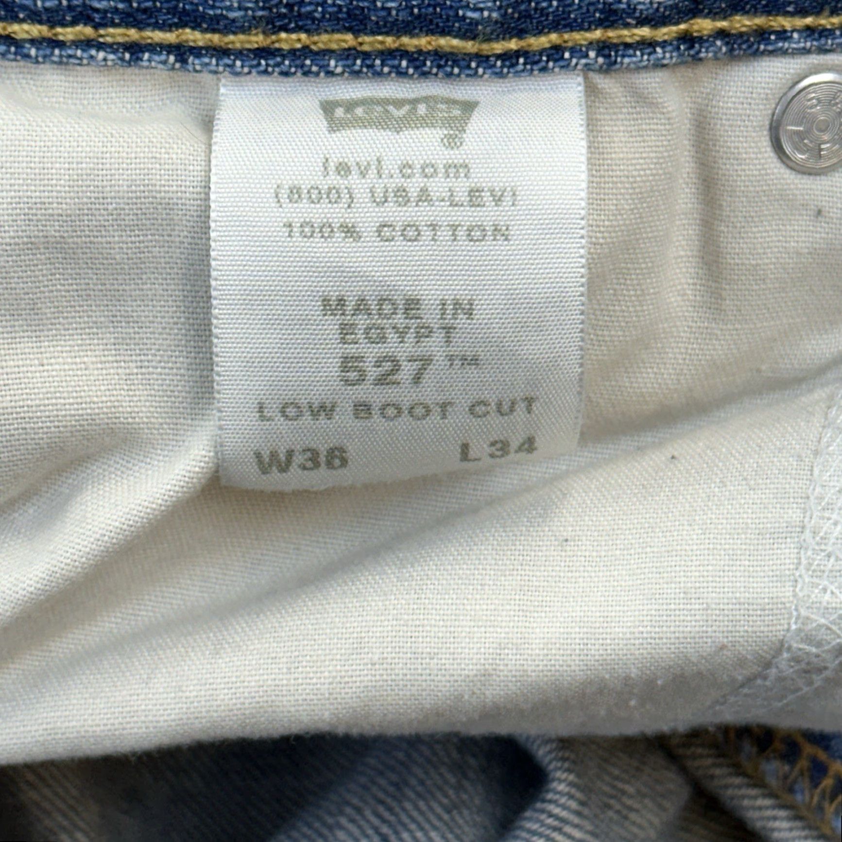 Levi's VINTAGE Levis 527 Jeans Mens 36x28 Medium Wash Denim Low Boot Cut Cowboy Y2K Size US 36 / EU 52 - 7 Thumbnail