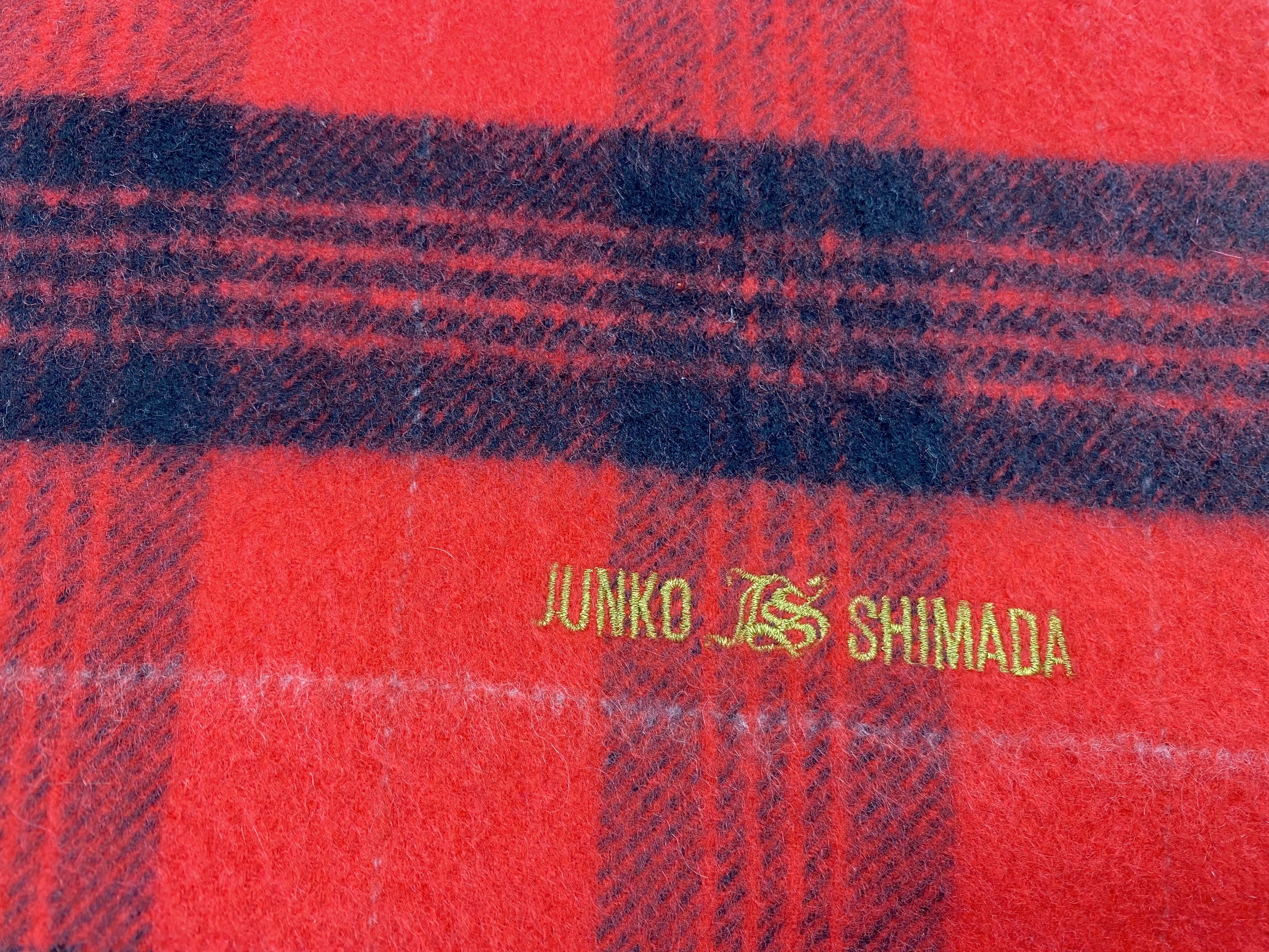 Junko Shimada × Vintage Vintage Junko Shimada Checkered Scarf – 90s Designer Size ONE SIZE - 9 Thumbnail
