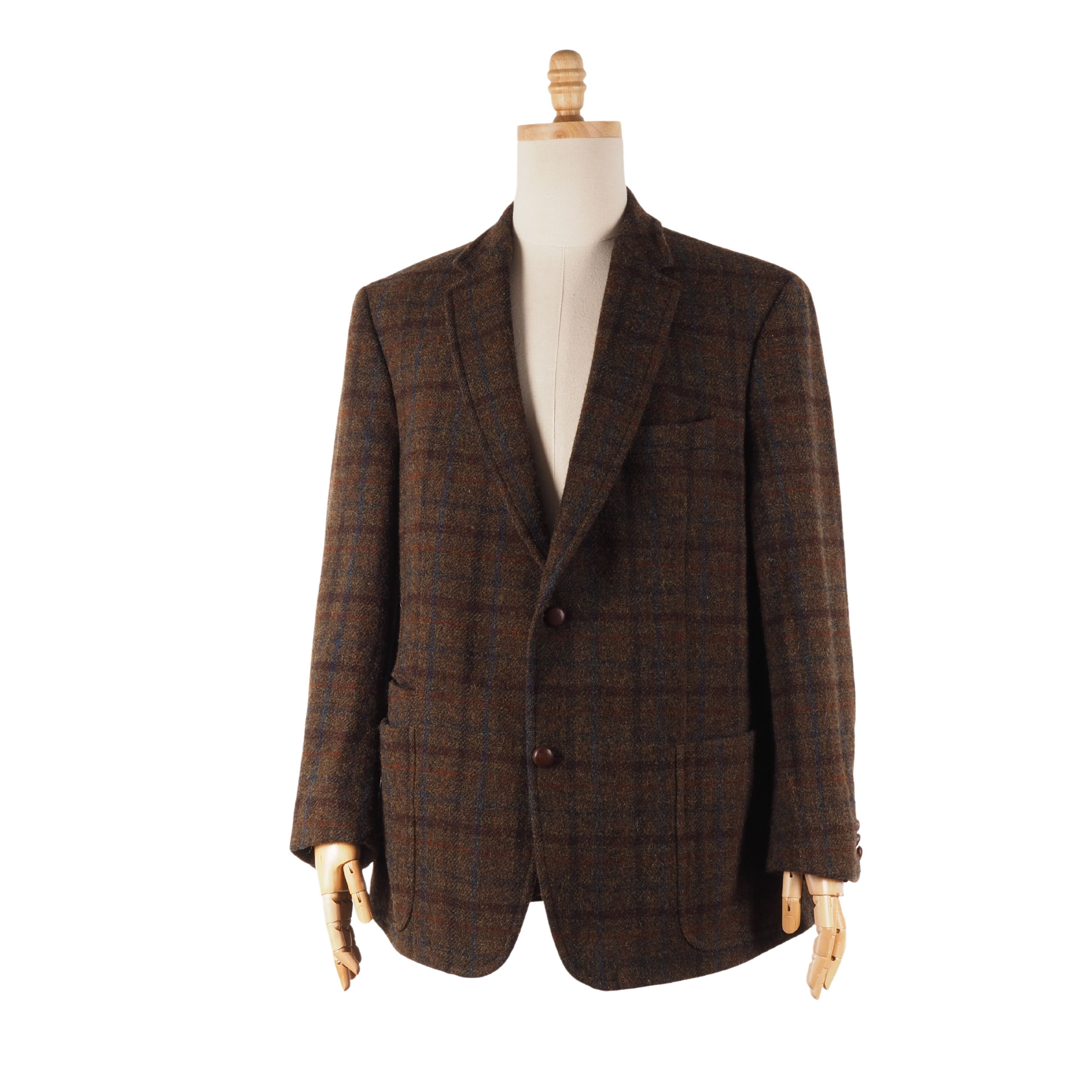 Harris Tweed Barutti Harris Tweed Wool Brown Sport Coat Blazer Jacket ...