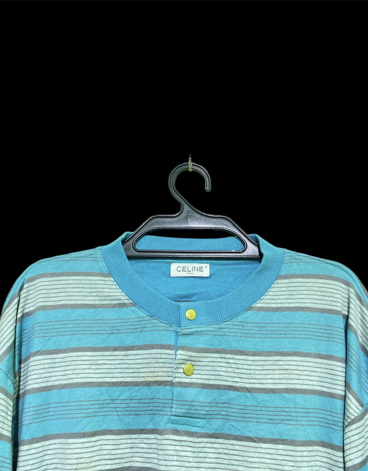 Celine Vintage Luxury Designer Celine stripe large size shirt Size US L / EU 52-54 / 3 - 3 Thumbnail