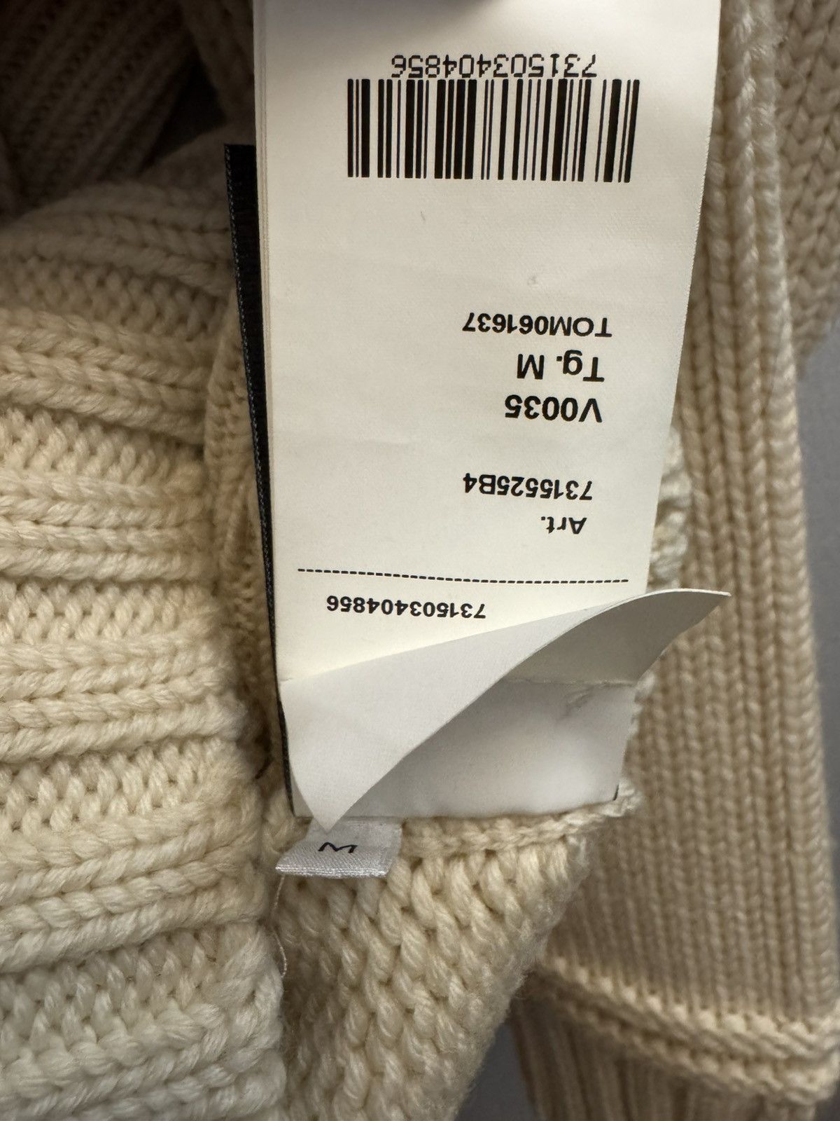 Stone Island Stone Island Compass Cable Knit Fisherman Crewneck Sweater Size US M / EU 48-50 / 2 - 7 Thumbnail