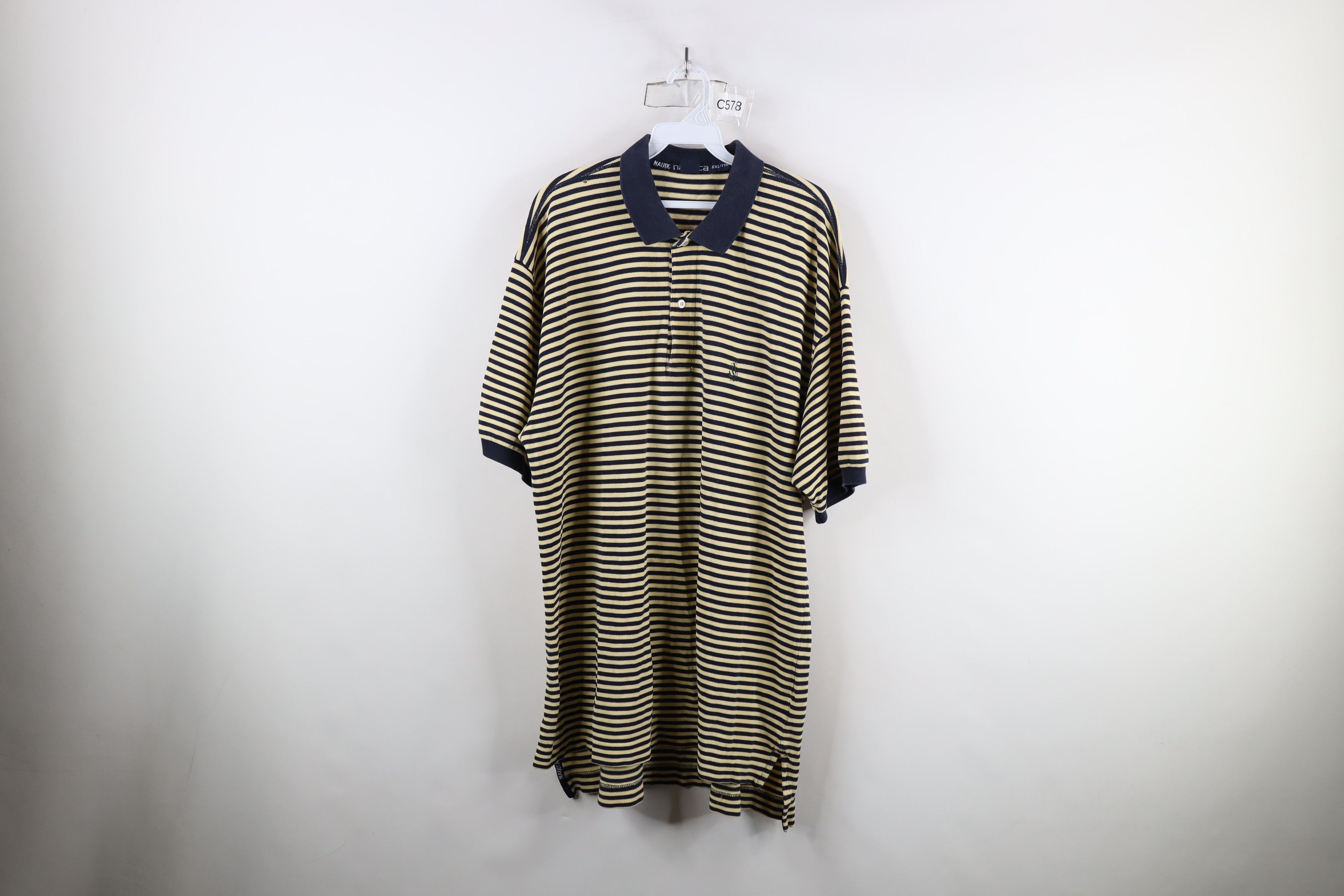 Nautica × Vintage Vintage 90s Nautica Sailboat Thermal Knit Golf Polo Shirt Size US XXL / EU 58 / 5 - 1 Thumbnail