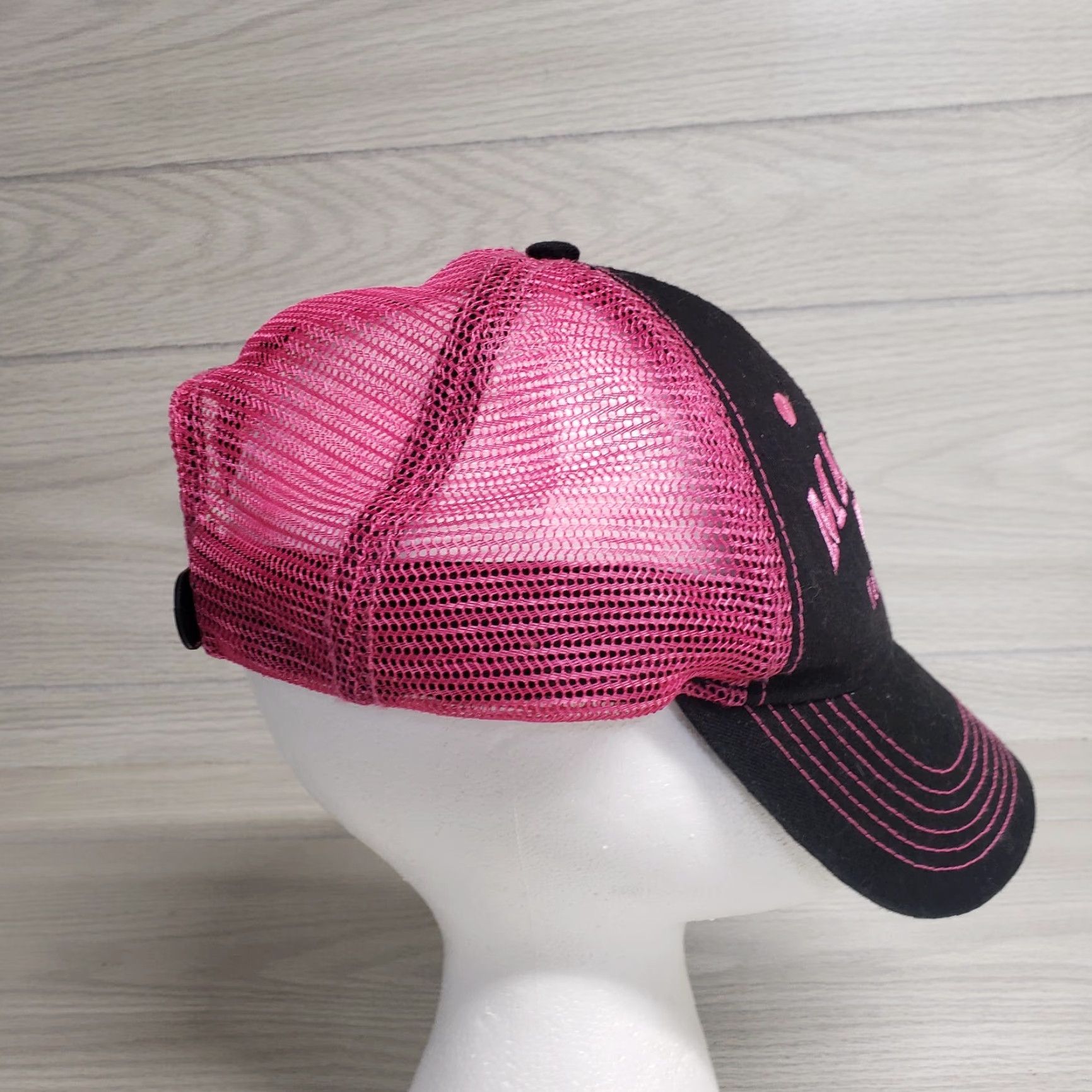 Vintage Maiden NC Pink Black Embroidered Hat Cap Baseball Adult Adjustable Hat Size ONE SIZE - 2 Thumbnail