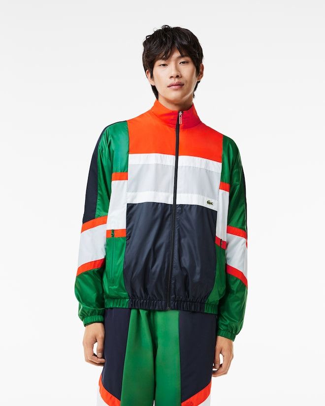 Lacoste M Lacoste Colorblock Track Jacket Zip Orange Black Green Size US M / EU 48-50 / 2 - 1 Thumbnail