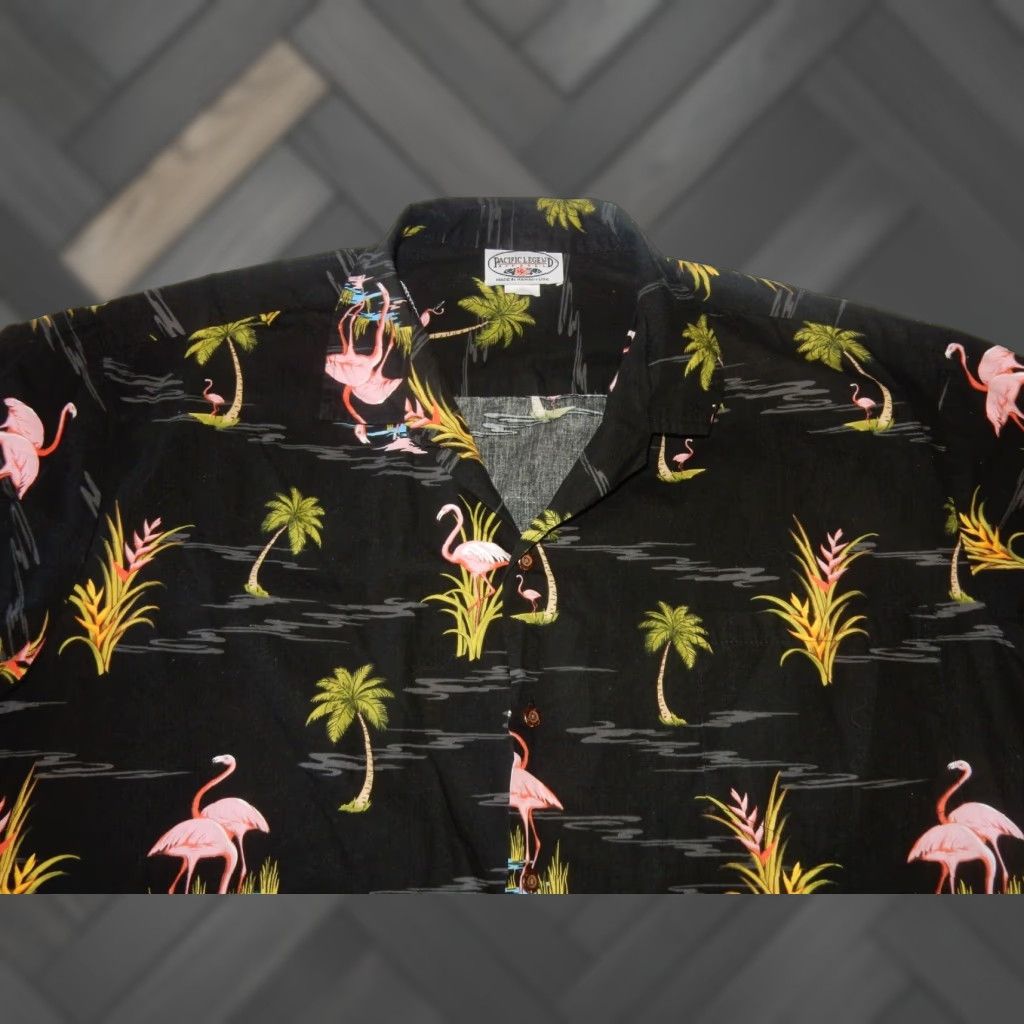 Vintage VINTAGE Pacific Legend Hawaiian Shirt Men 3XL Short Sleeve Floral Black 90s Size US XXL / EU 58 / 5 - 1 Thumbnail