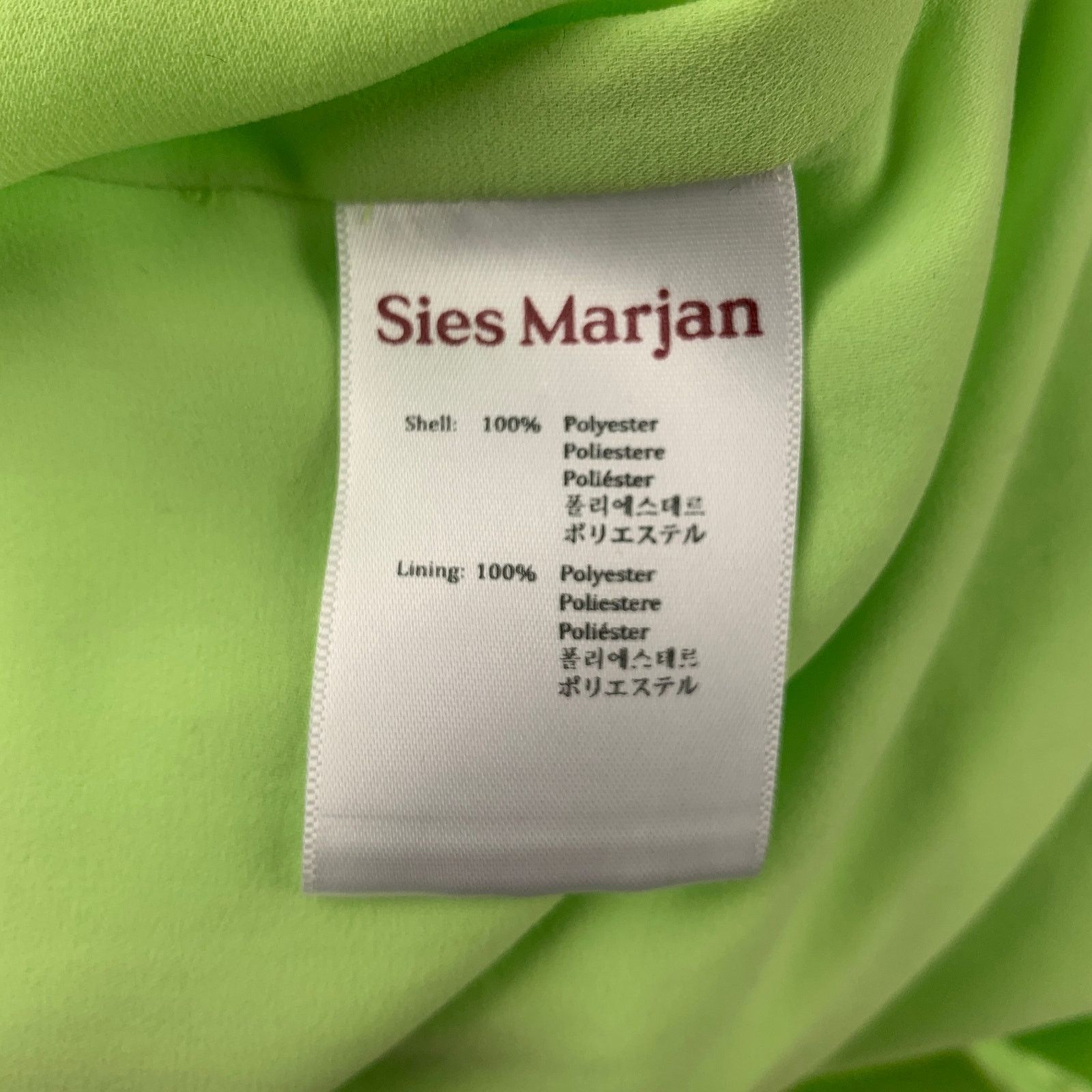 Sies Marjan Size 4 Neon Green Sequin Polyester Cocktail Dress Size S / US 4 / IT 40 - 5 Thumbnail