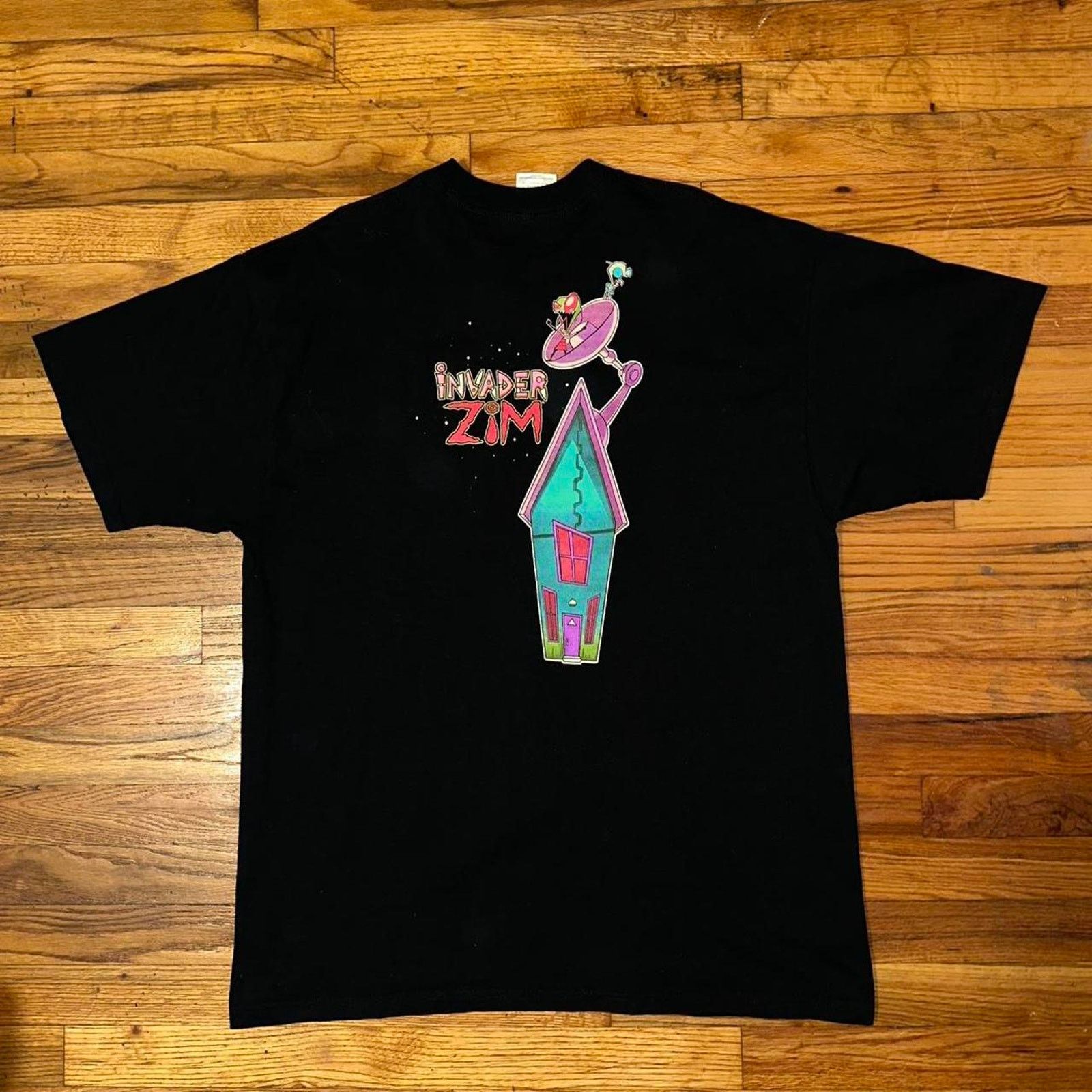 Vintage RARE Vintage 90s Invader Zim T Shirt Emo Cartoon size XL Size US XL / EU 56 / 4 - 1 Thumbnail