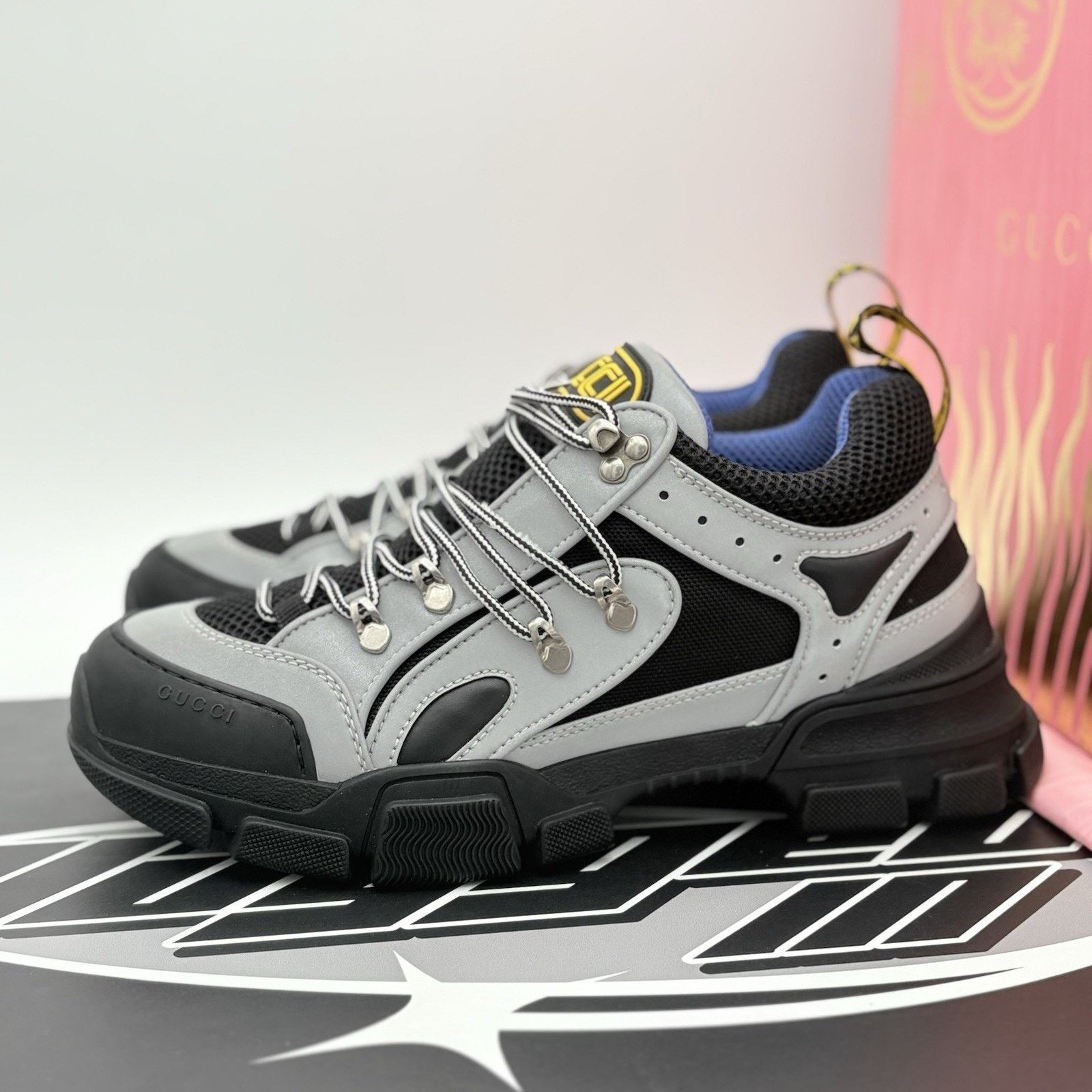 Gucci Gucci Flashtrek SEGA ' Reflective Grey ' | NEW! Size US 8.5 / EU 41-42 - 1 Thumbnail