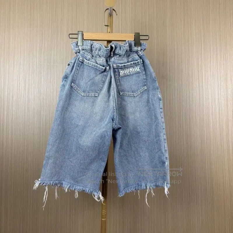 Miu Miu Miu Miu Blue Cotton Women's Shorts . Size 26" / US 2 / IT 38 - 2 Thumbnail