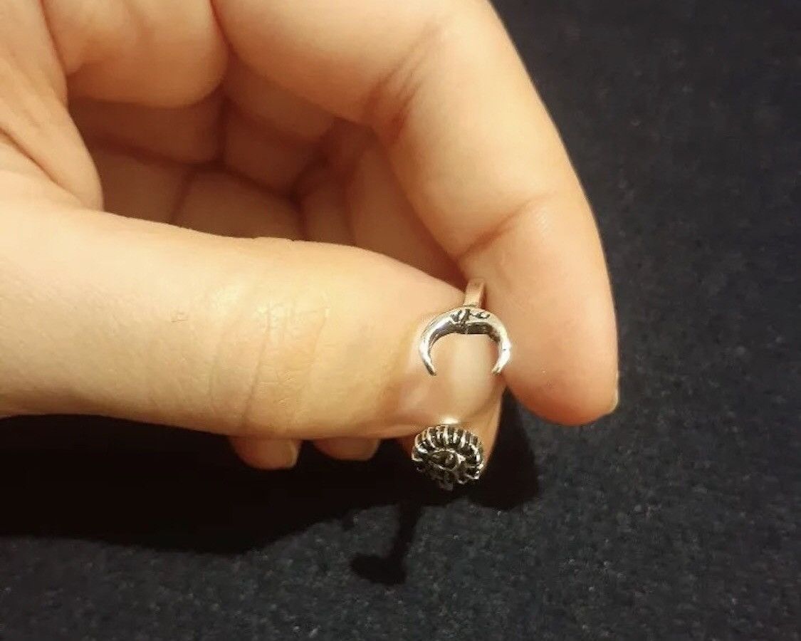 Jewelry 3 Pieces/ Set Moon Stars Adjustable Ring Size ONE SIZE - 4 Thumbnail