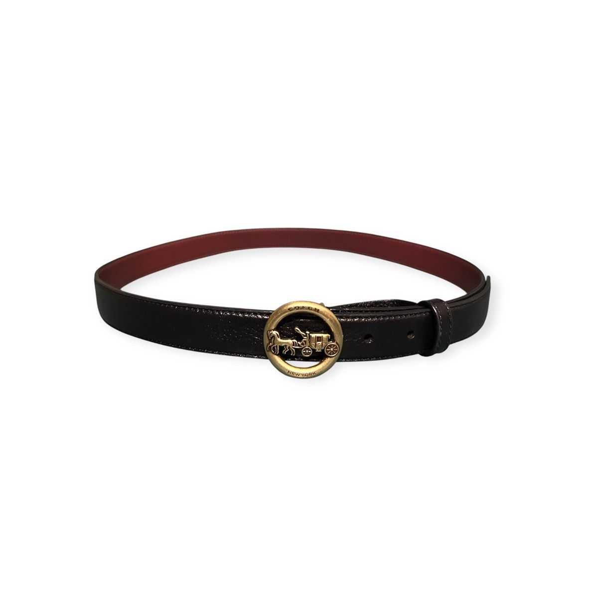 Coach Coach Horse And Carriage Leather Belt Size ONE SIZE - 1 Thumbnail