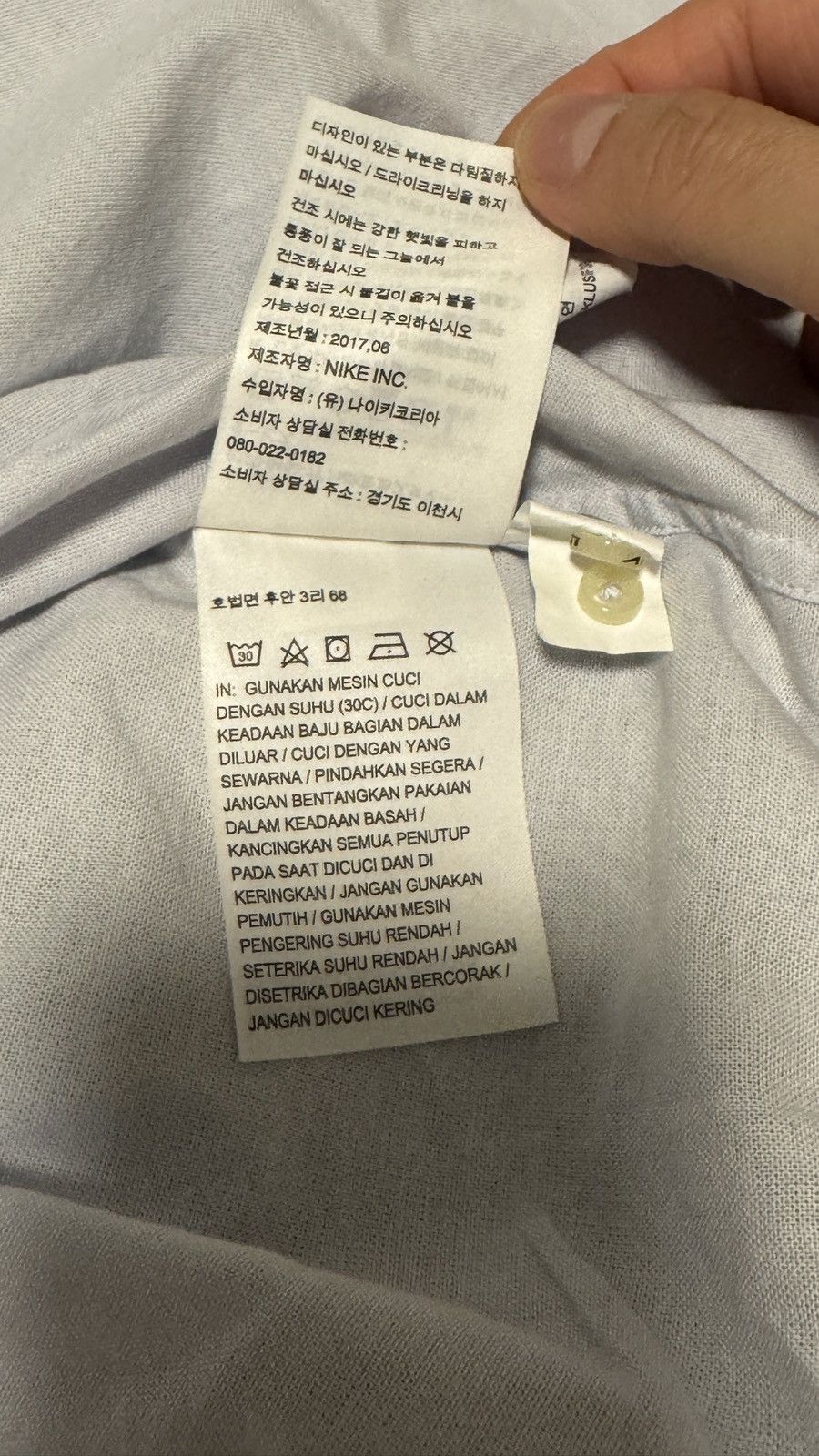 Nike × Riccardo Tisci Nike x Riccardo Tisci RT light blue long sleeves men shirt Size US L / EU 52-54 / 3 - 8 Thumbnail