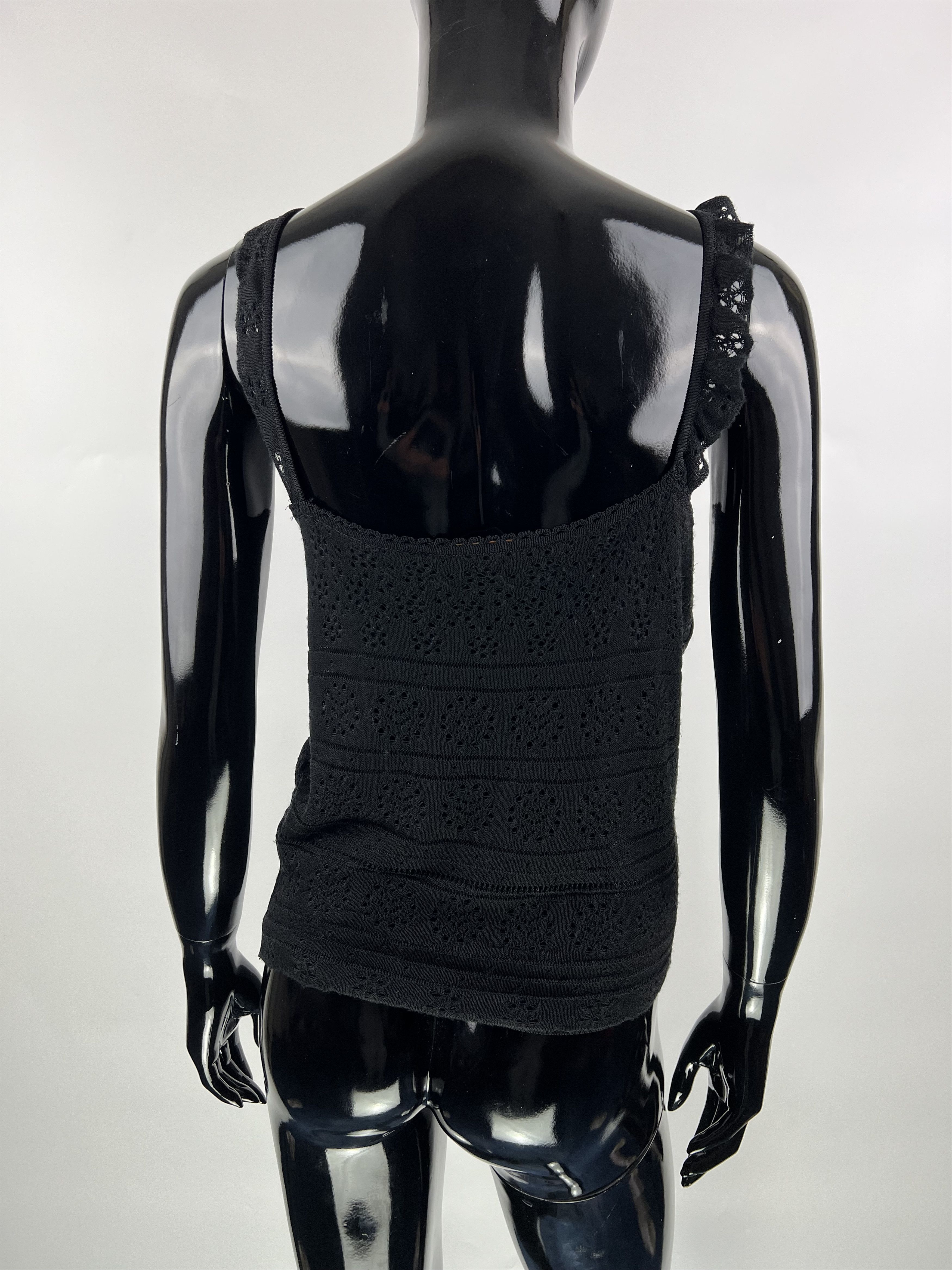 John Galliano Galliano Women's Black Viscose Cashmere Tank Top Size L / US 10 / IT 46 - 2 Thumbnail
